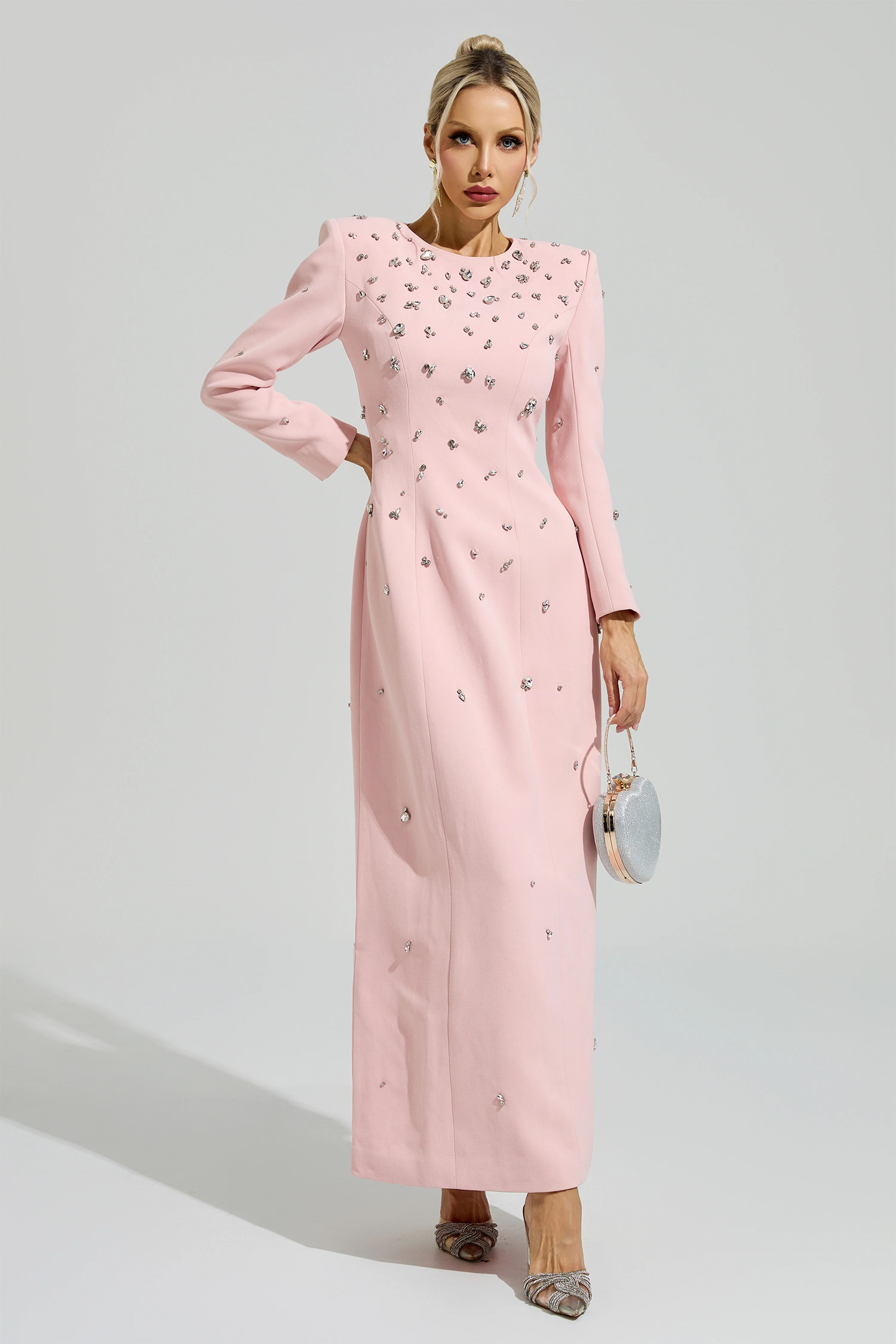 Dunlop Pink Diamond Long Sleeve Dress