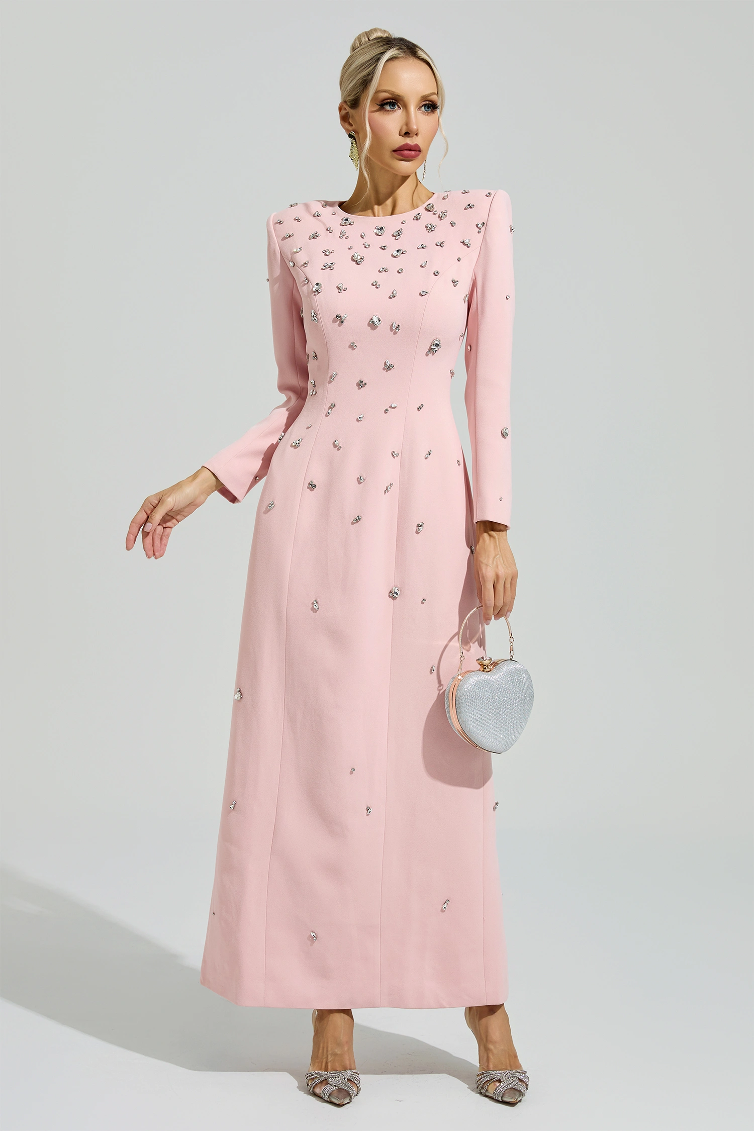 Dunlop Pink Diamond Long Sleeve Dress