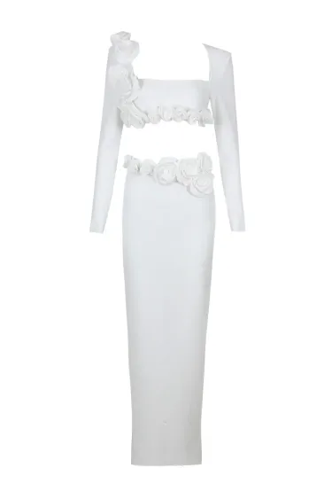 Abel White Rose Flower Set