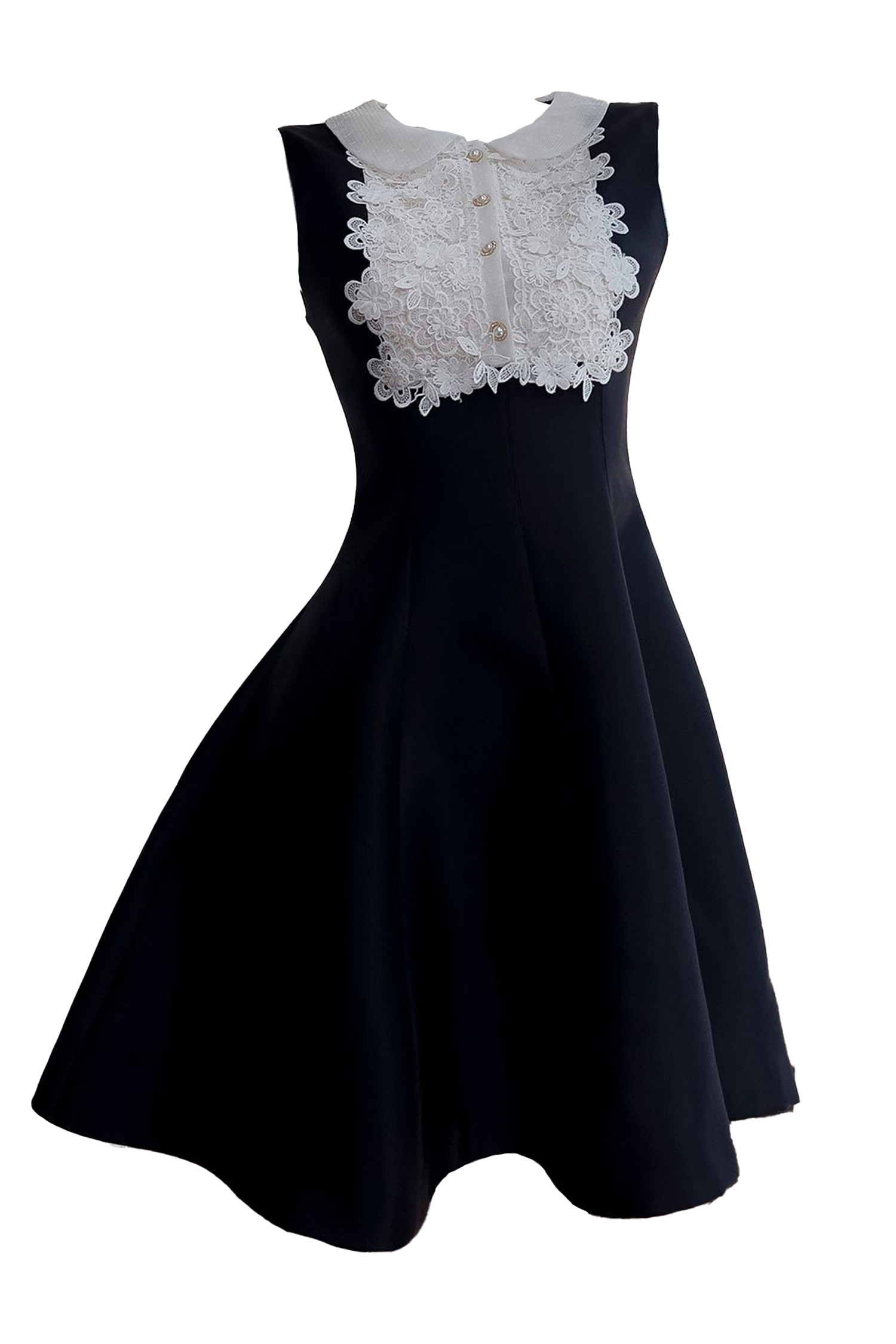 Gavin Black Lace Sleeveless Mini Dress