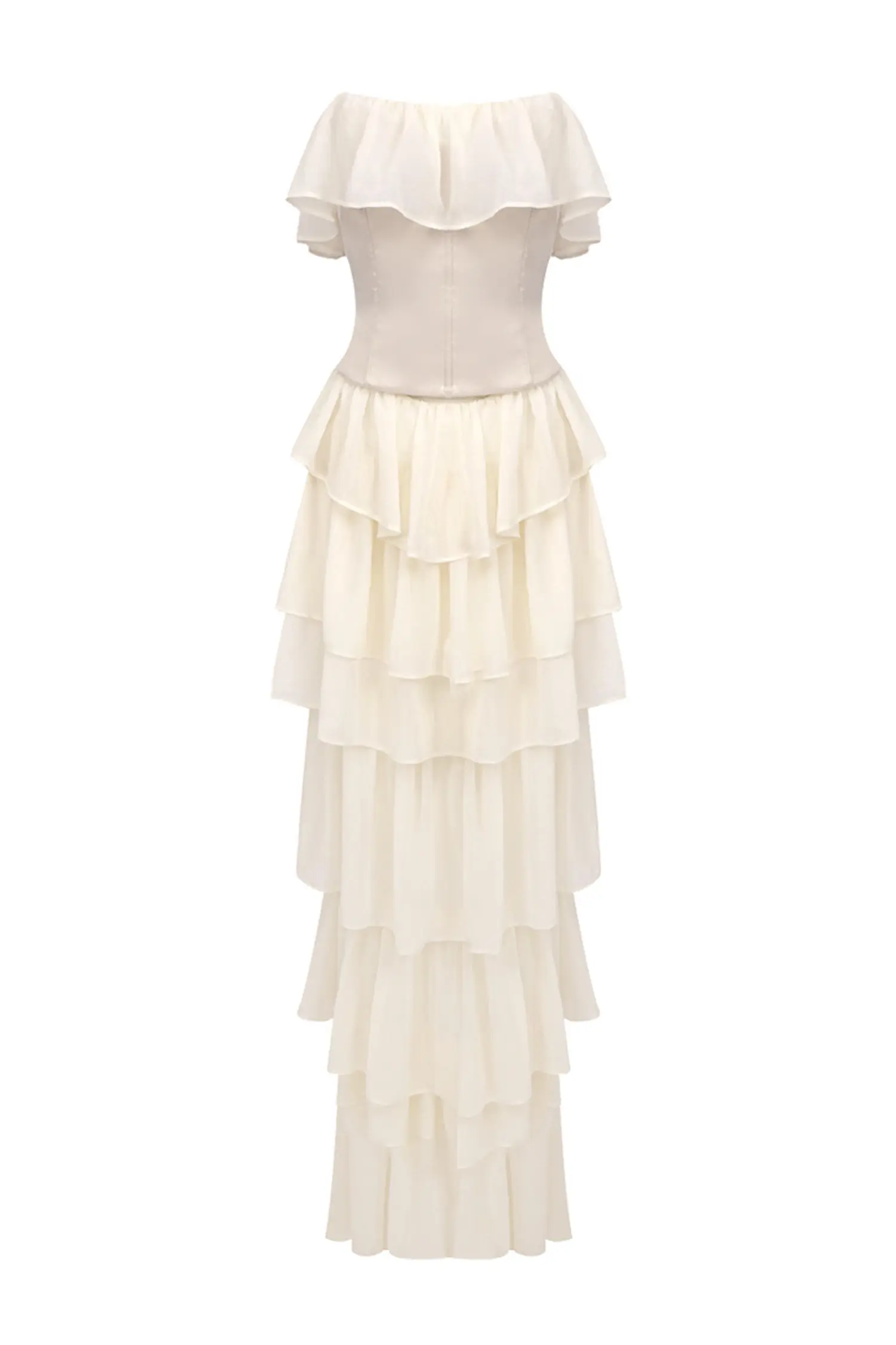 Gerald Apricot Off Shoulder Dress -CATCHALL