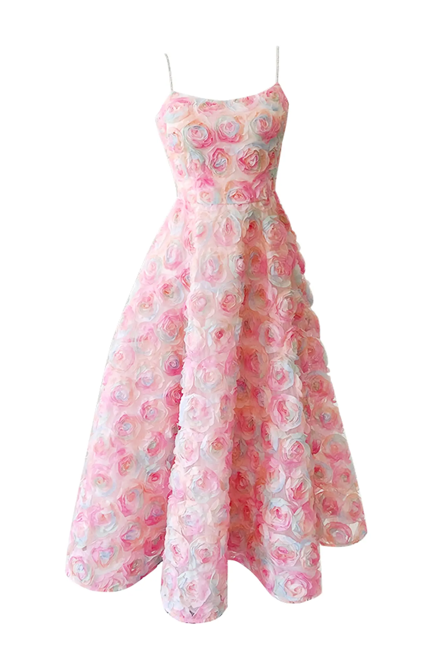 Wendell Pink Flower Slip Dress-CATCHALL