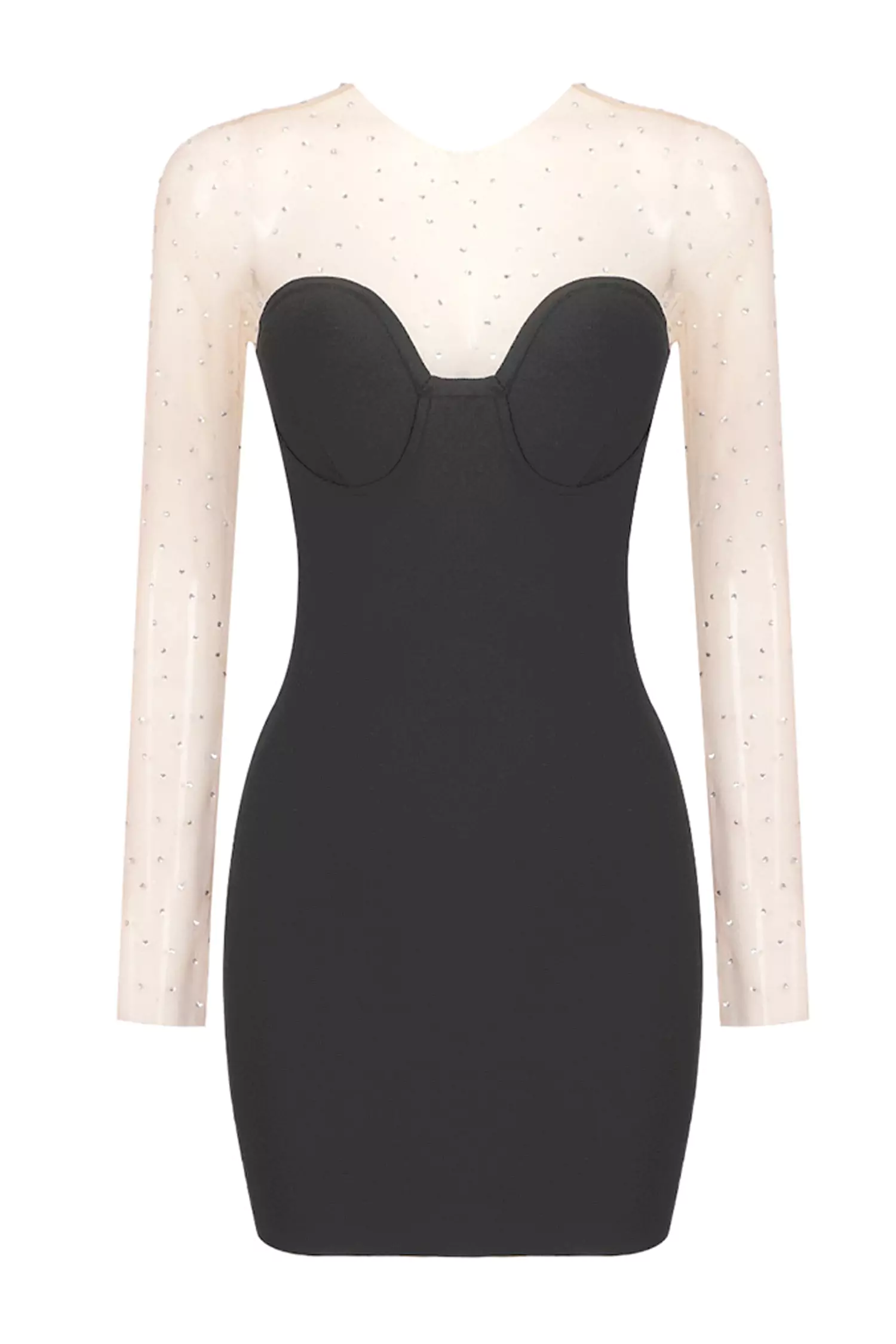 Baylor Black Beaded Bandage Dress-CATCHALL