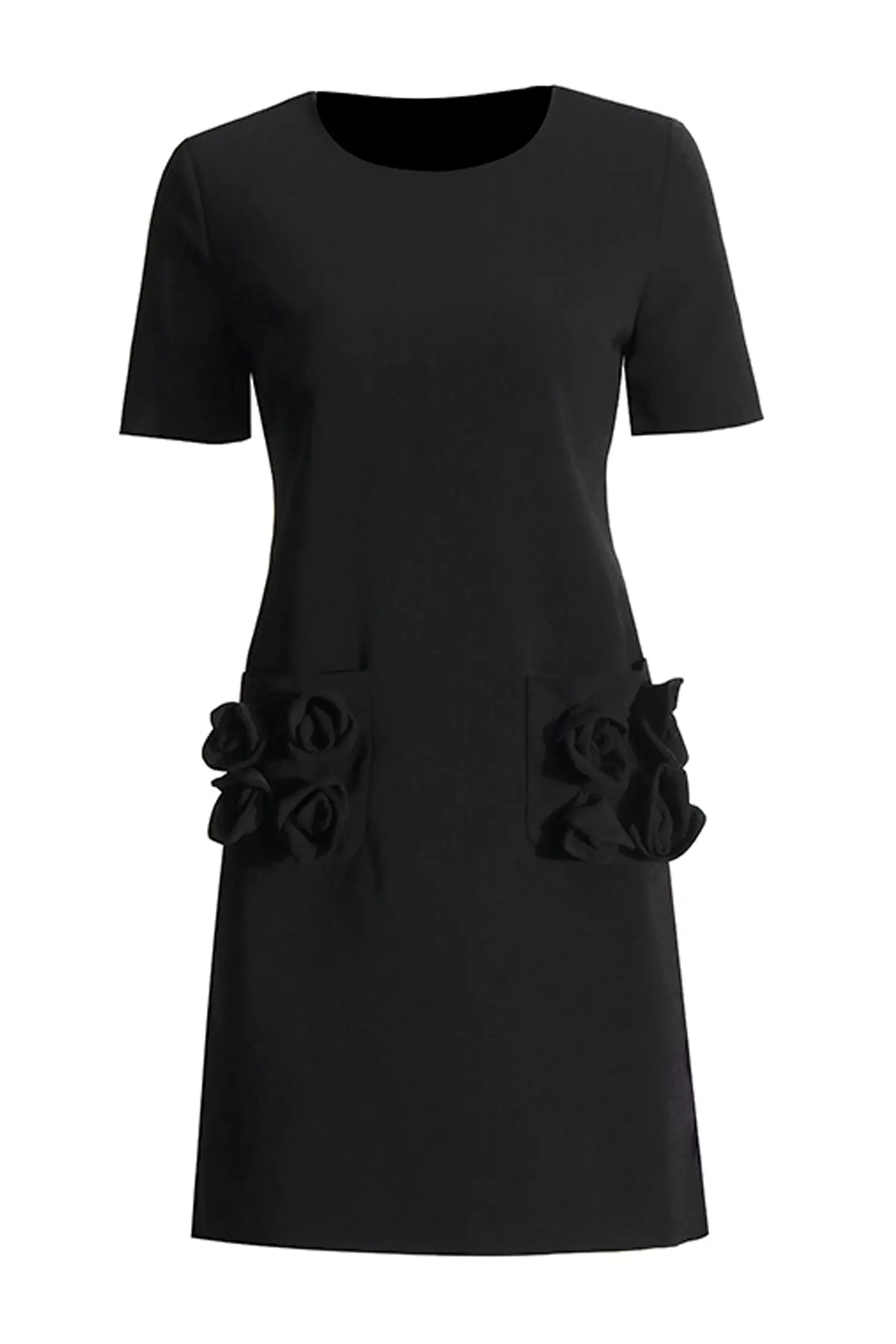 Zendaya Black Rose Mini Dress-CATCHALL