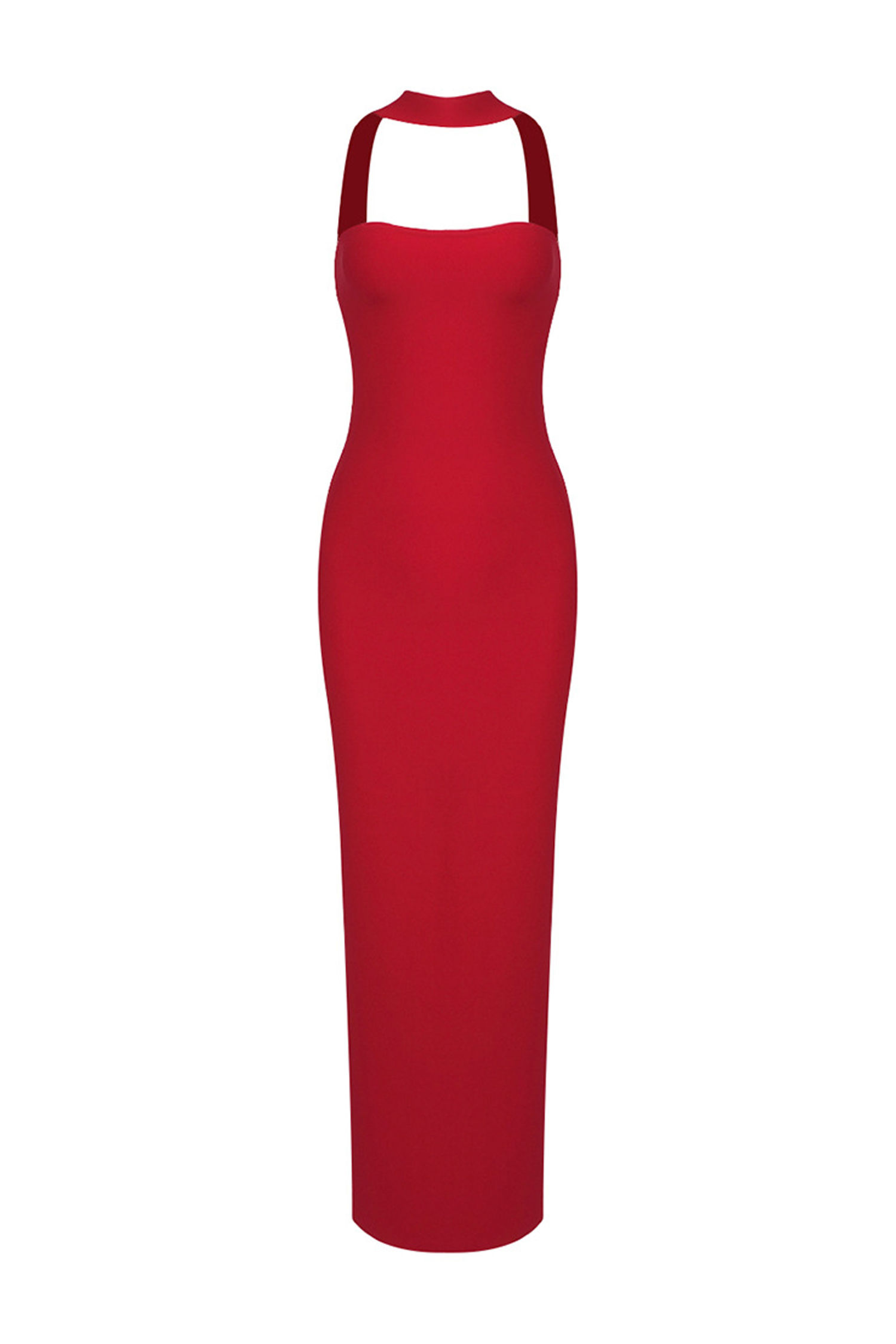 Dave Red Off Shoulder Bandage Dress