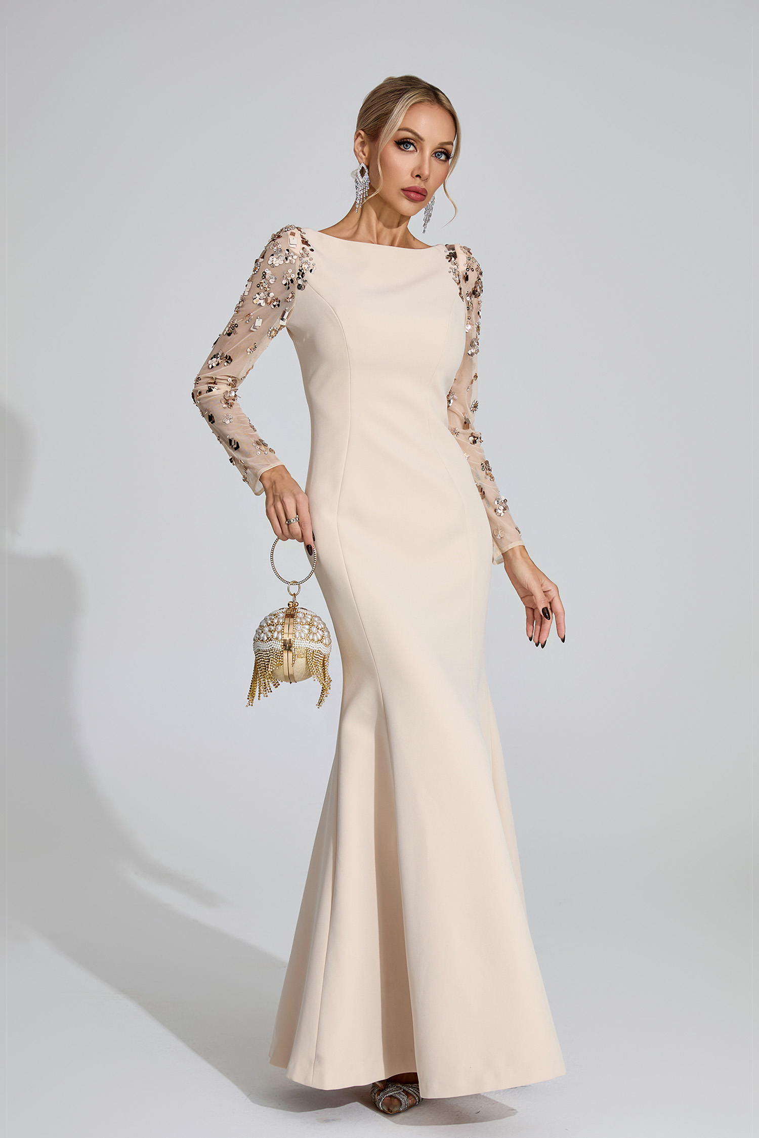 Seraph Apricot Diamond Maxi Dress