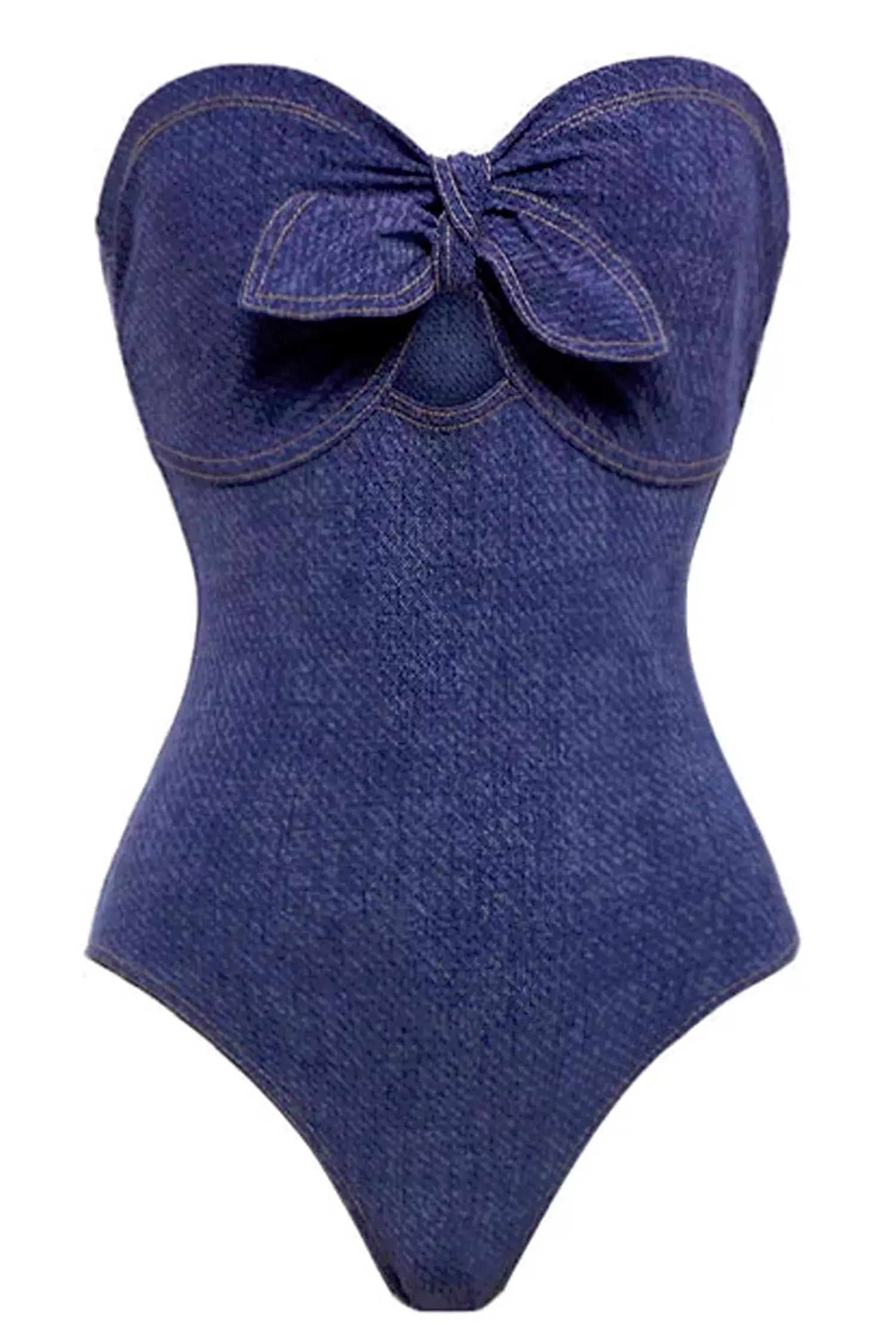 Kamilah Blue Cowboy Style Swimwear-CATCHALL