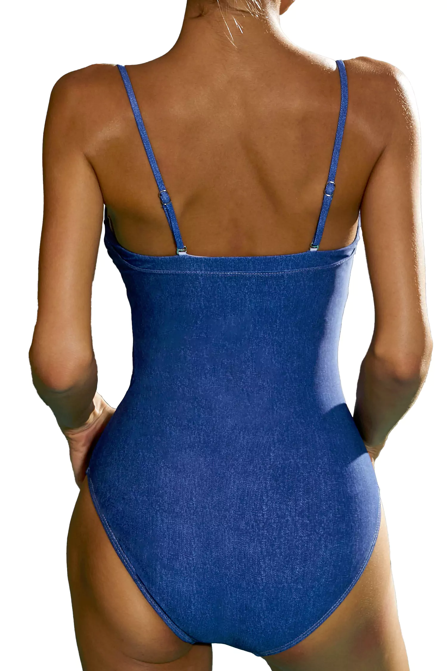 Kamilah Blue Cowboy Style Swimwear-CATCHALL