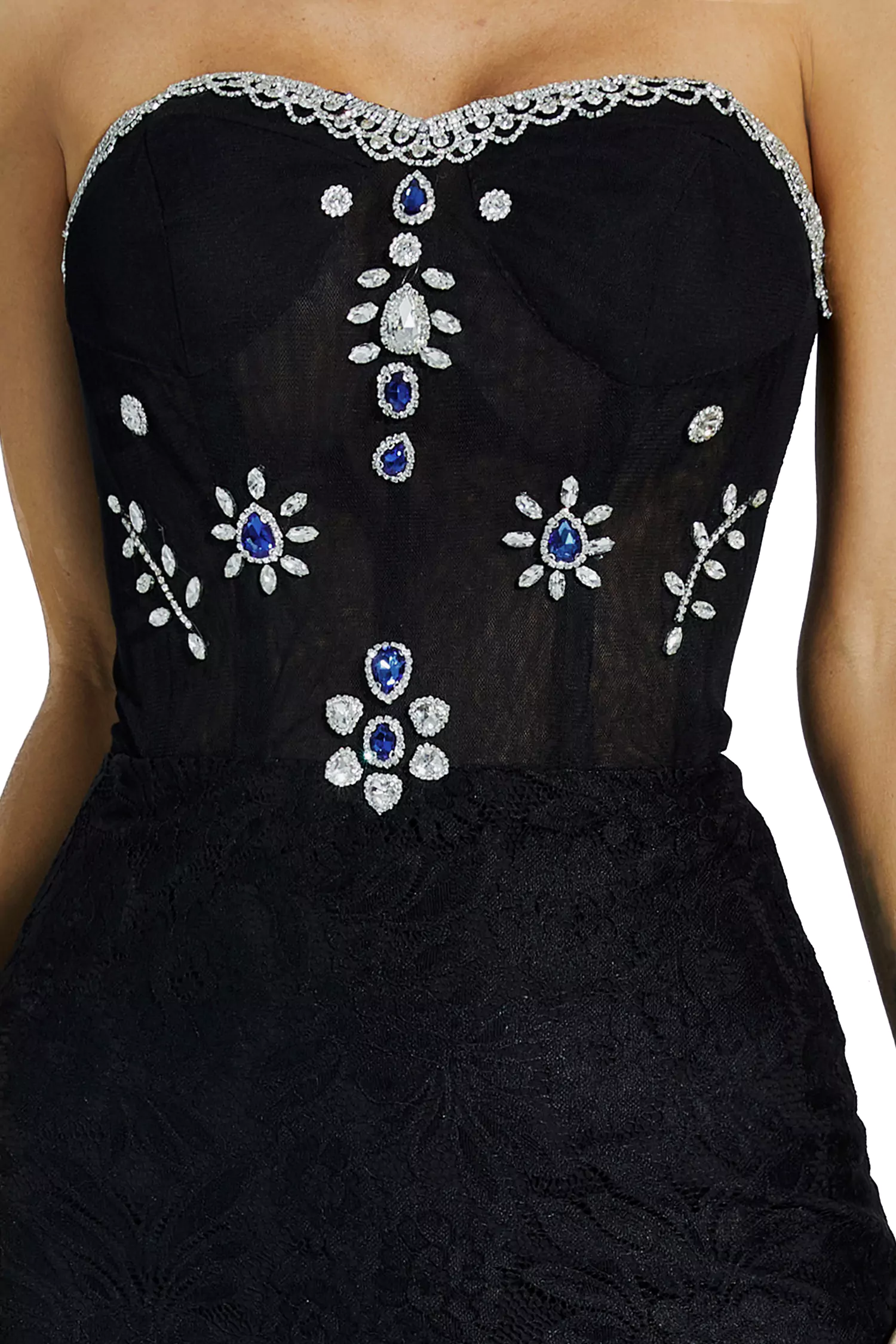 Teresa Black Diamond Off-shoulder Dress-CATCHALL