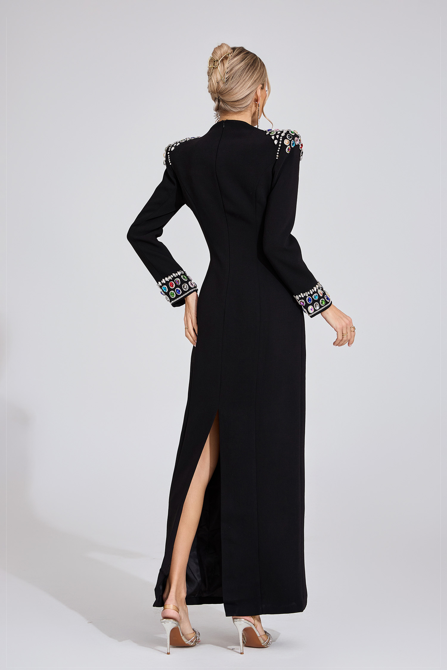 Eulalia Black Diamond Maxi Dress