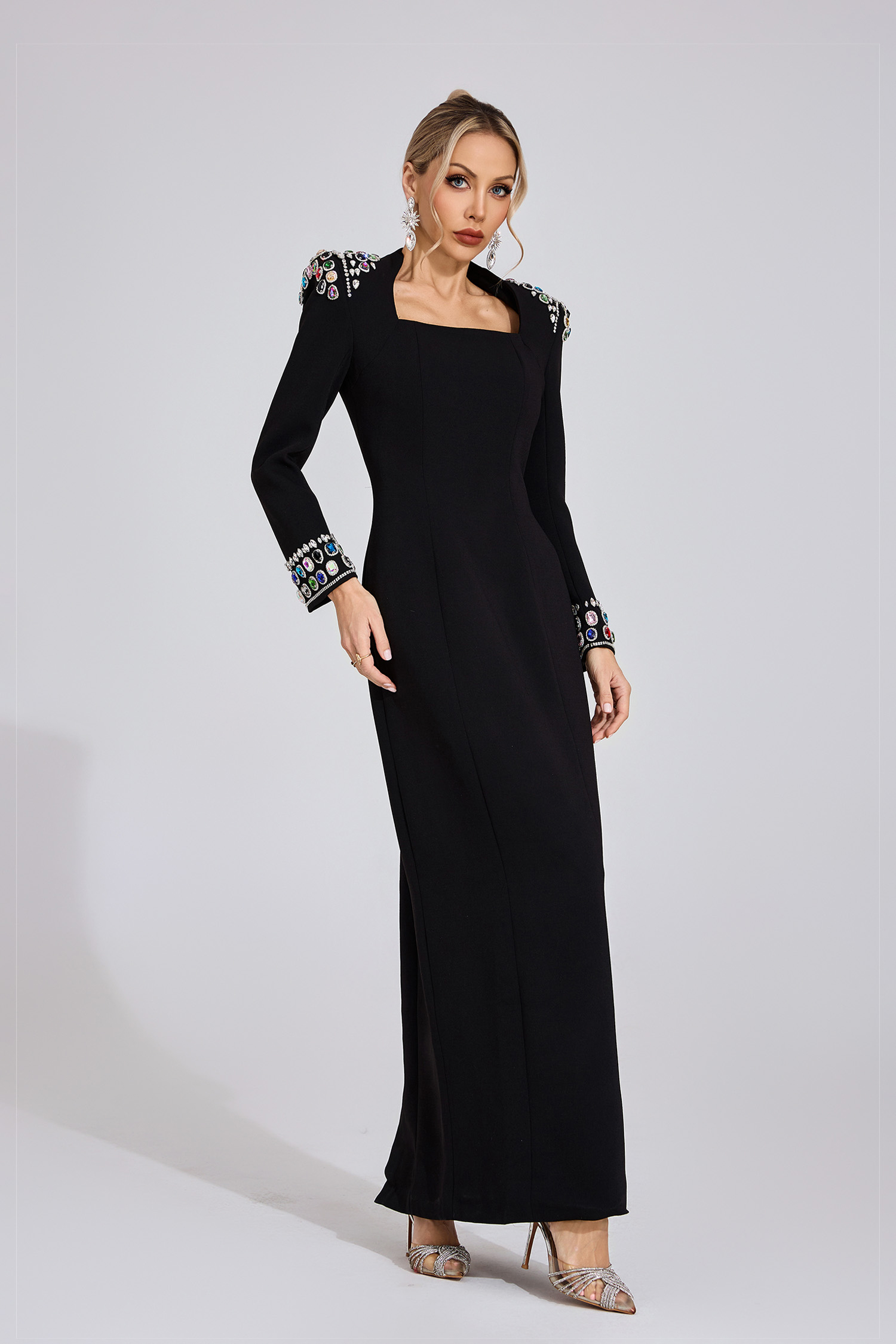 Eulalia Black Diamond Maxi Dress