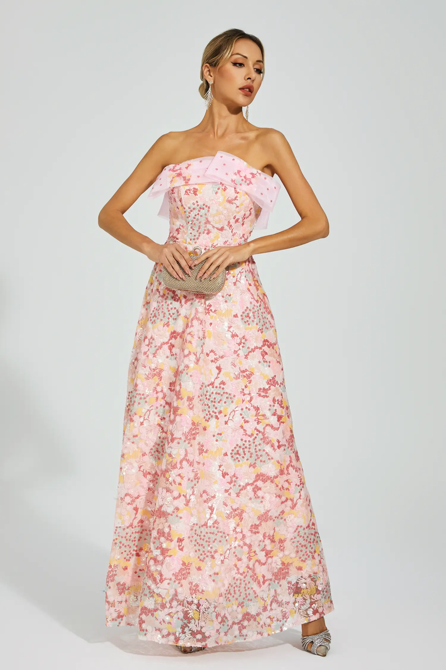 Aspyn Pink Sequin Bodycon Dress-CATCHALL