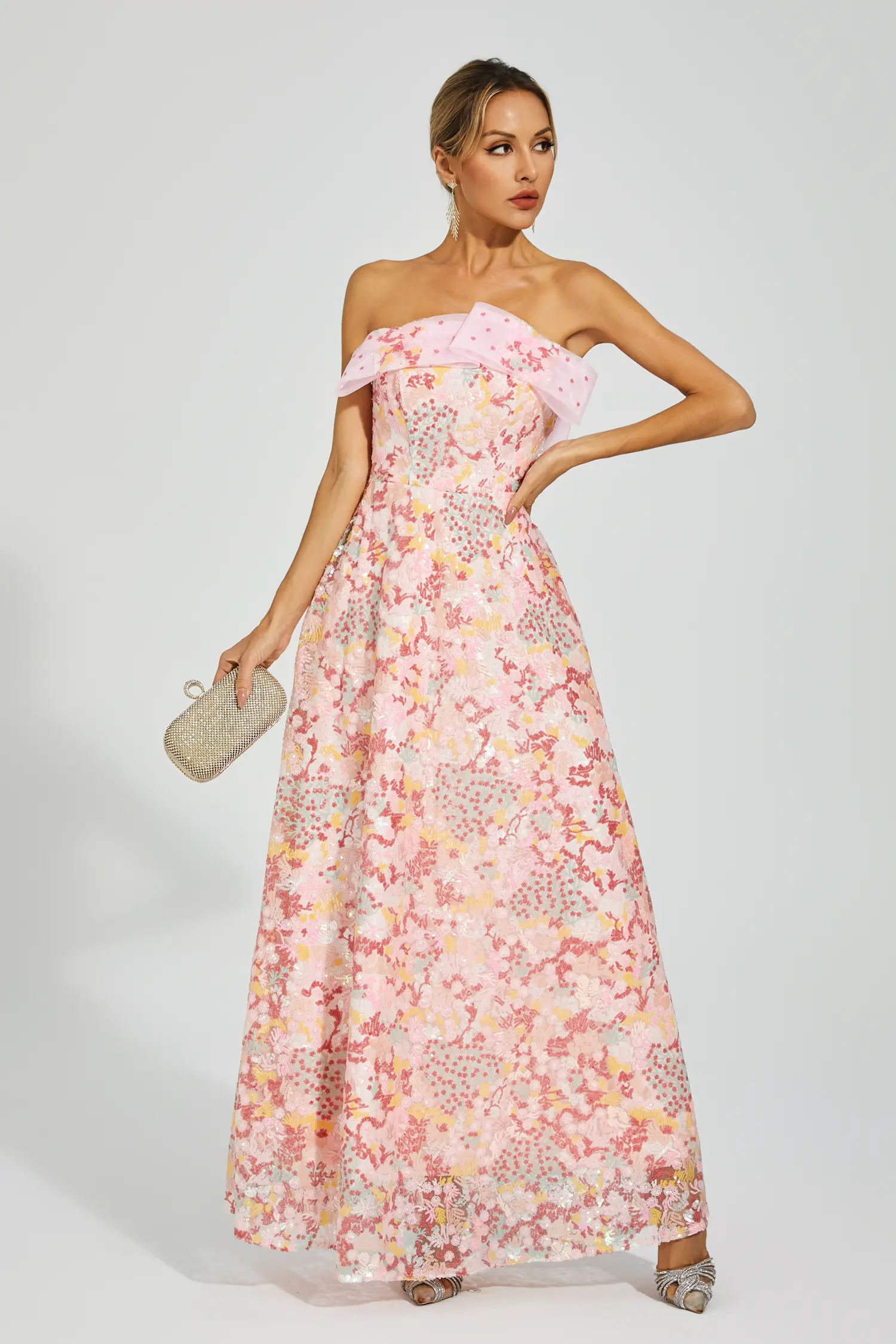 Aspyn Pink Sequin Bodycon Dress-CATCHALL