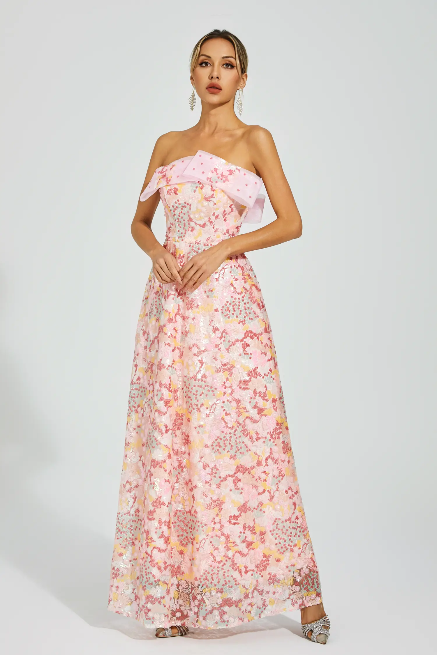 Aspyn Pink Sequin Bodycon Dress-CATCHALL