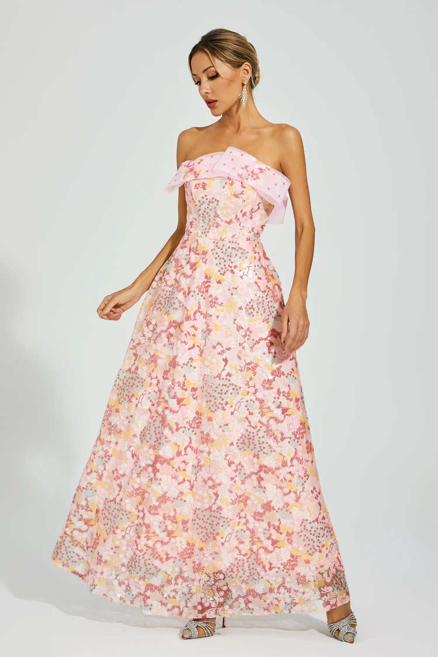 Aspyn Pink Sequin Bodycon Dress-CATCHALL