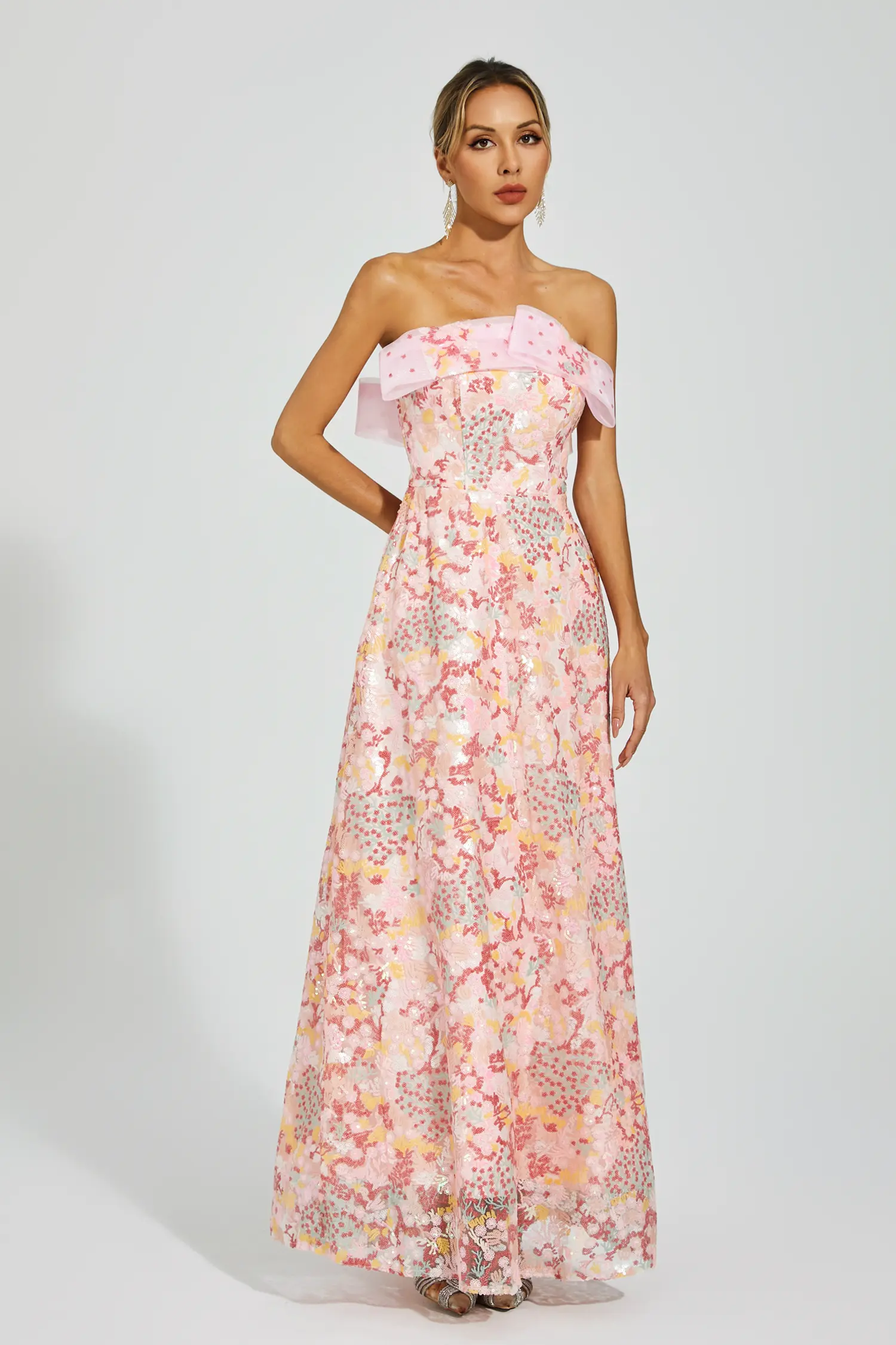 Aspyn Pink Sequin Bodycon Dress-CATCHALL