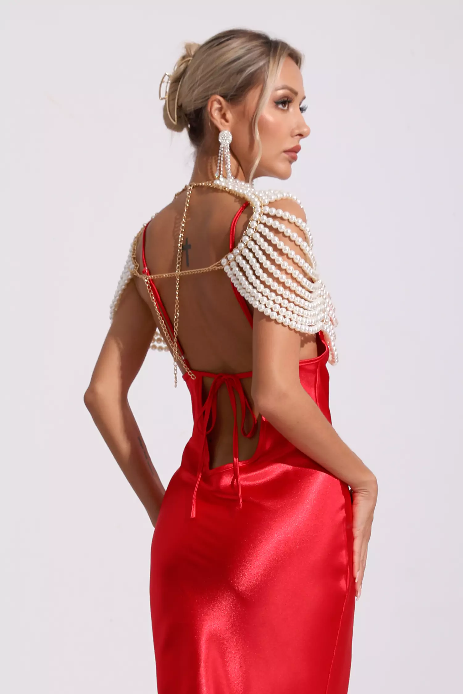 Rylee Multilayer Pearl Shawl Necklace-CATCHALL