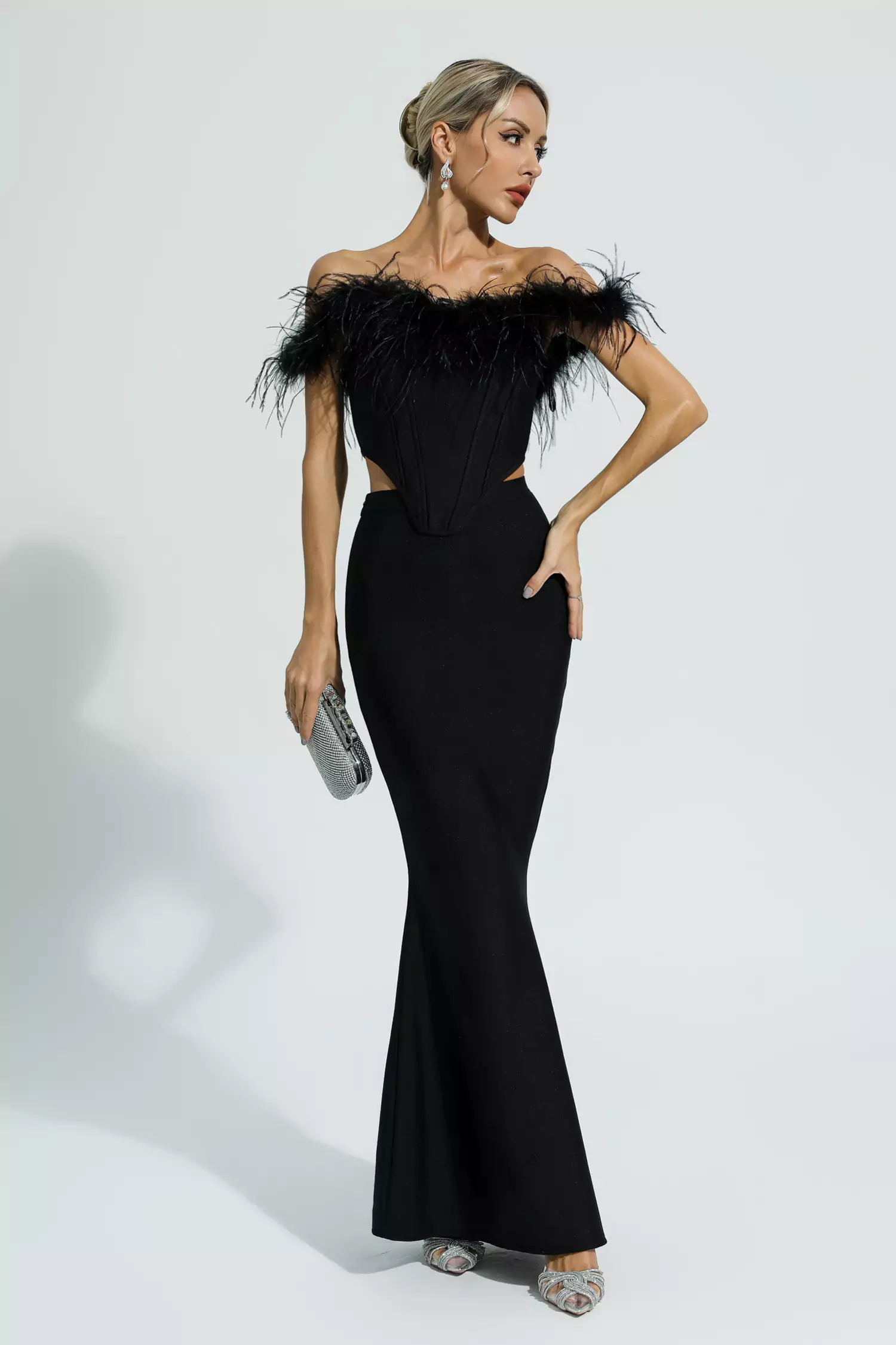 Ellianna Black Feather Bandage Set-CATCHALL