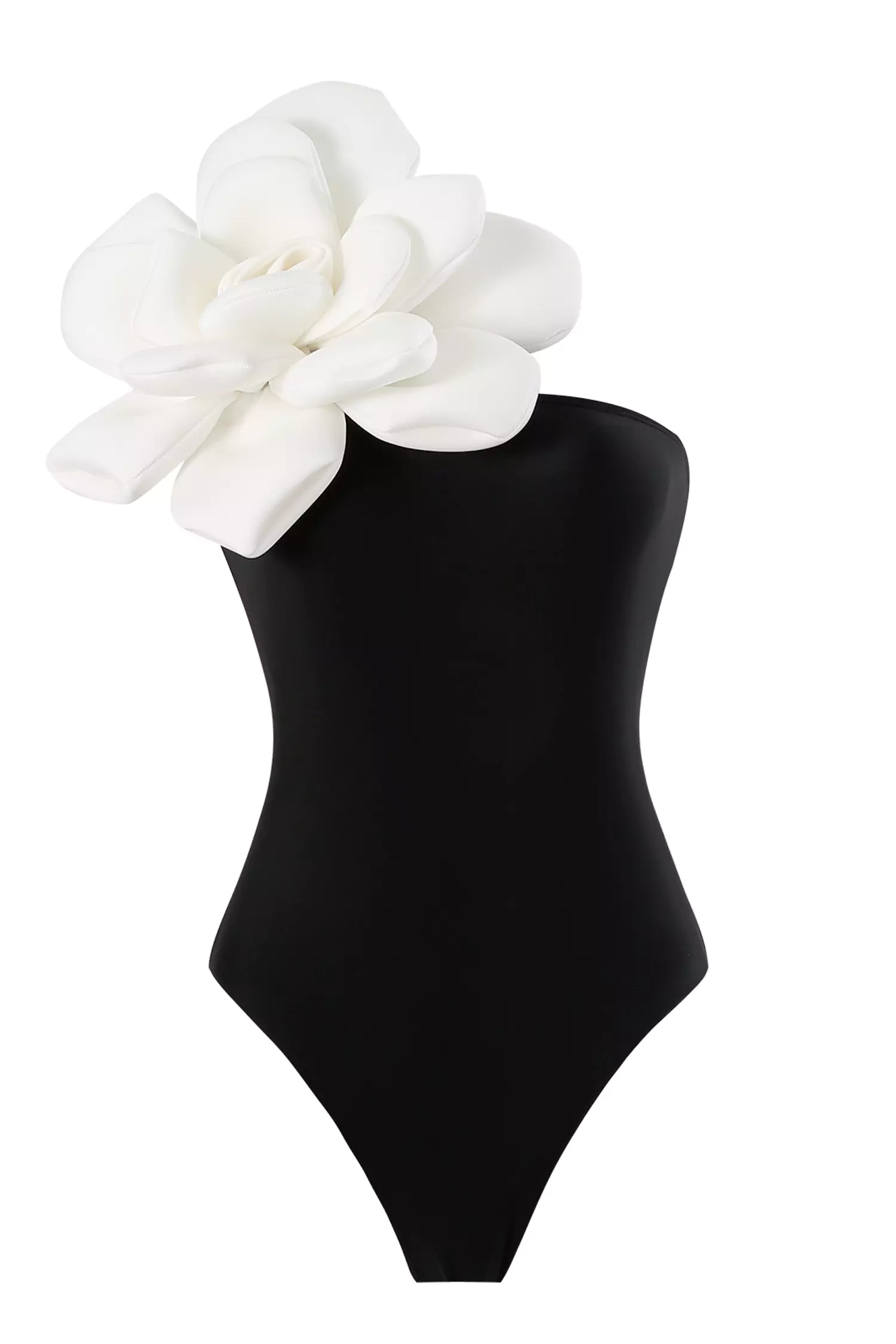 Nataly Black Big Flower Swimwear-CATCHALL