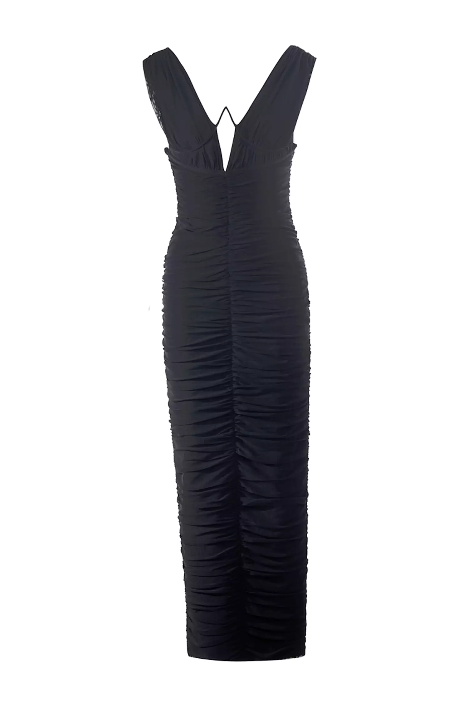 Hana Black V-neck Bandage Dress-CATCHALL
