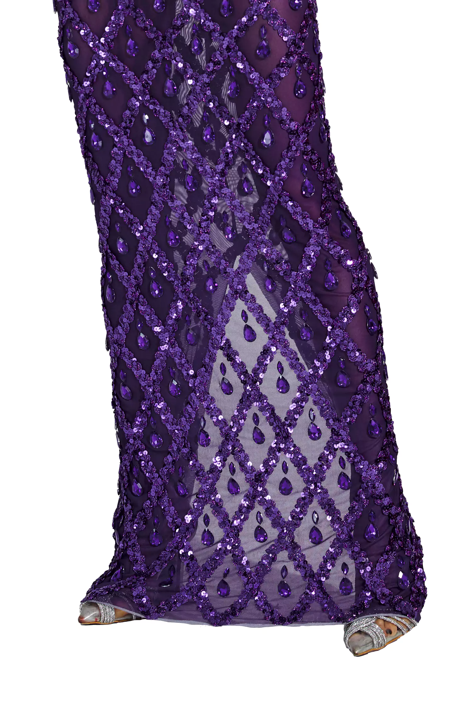 Louise Purple Diamond Maxi Dress-CATCHALL