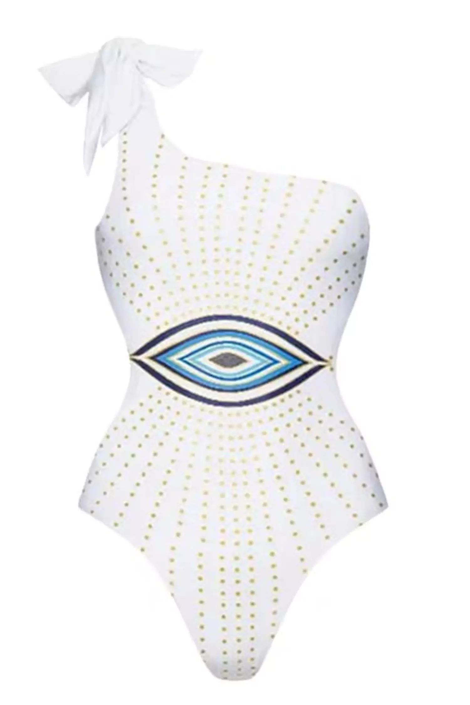 Meghan White One Strap Swimwear-CATCHALL