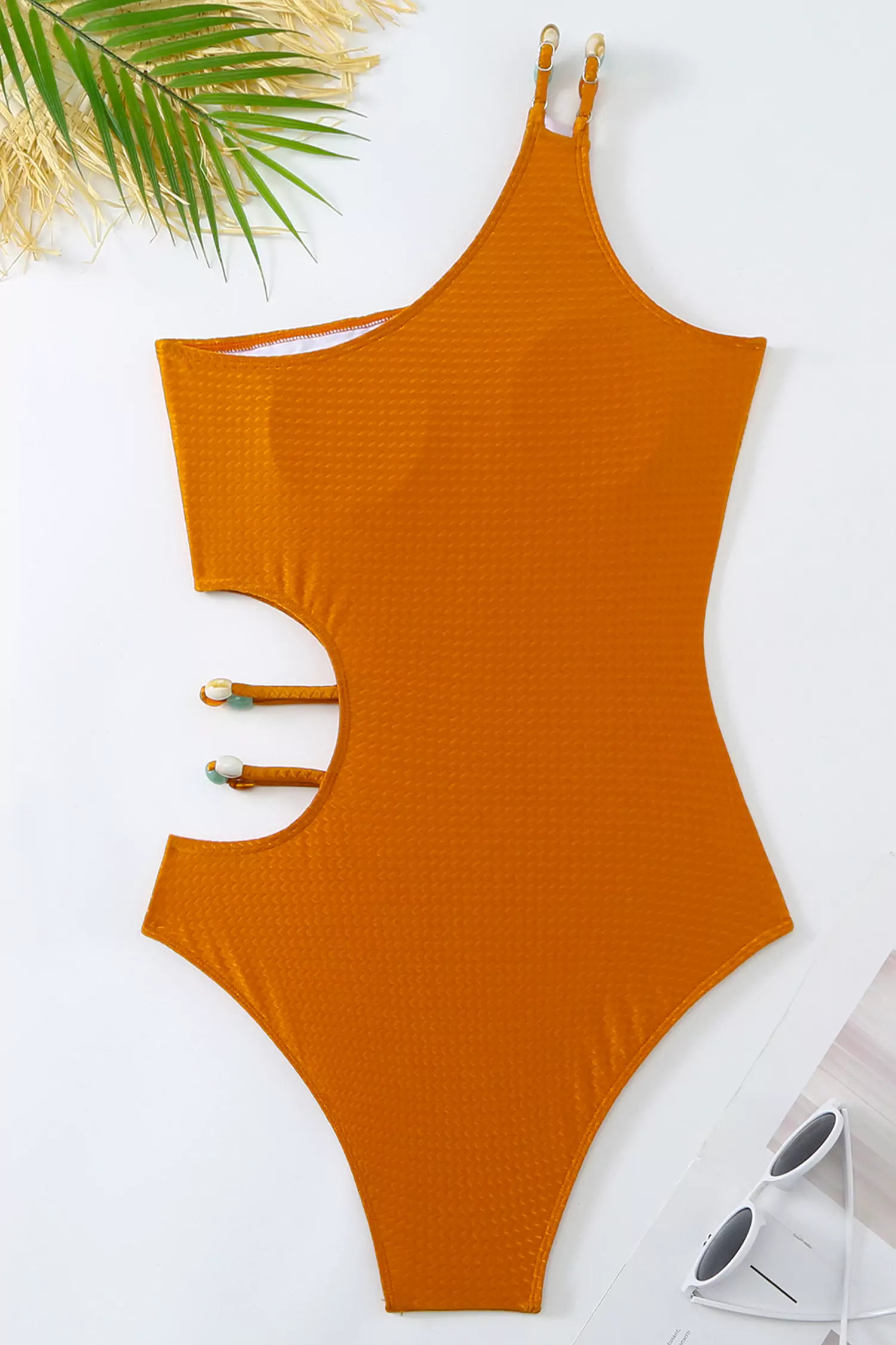 Zola Orange One Shoulder Swimwear-CATCHALL