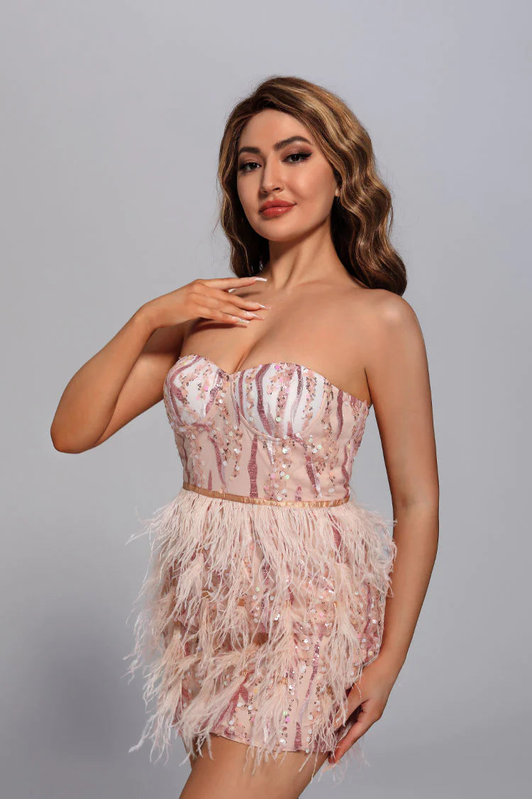 パーティードレス Nikayla Scalloped Edge Caprice Pink Dress Pink Dresses Collection - Elegant Styles for Every Woman