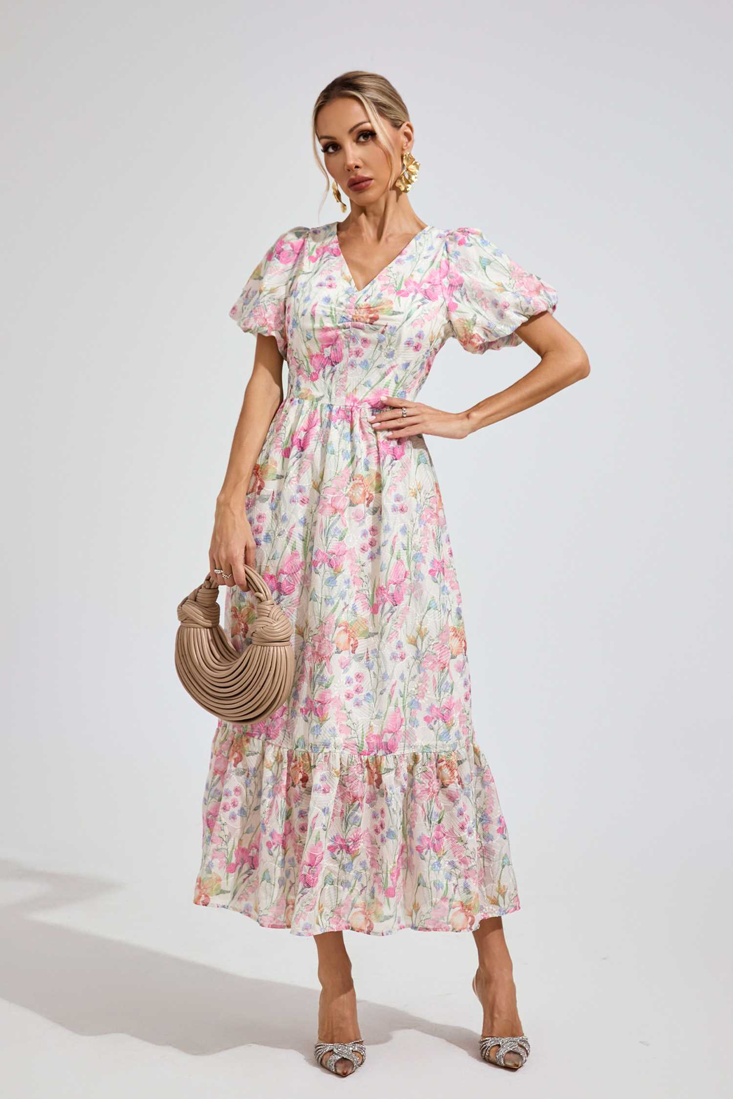 Baxter Floral Print Midi Dress