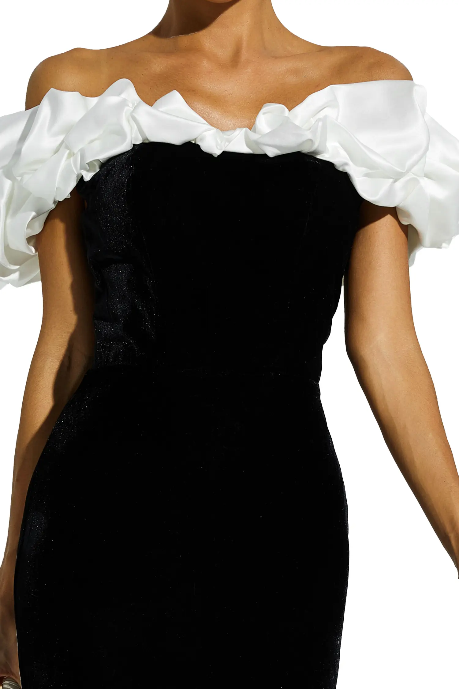 Croft Black One Shoulder Mermaid Maxi Dress-CATCHALL