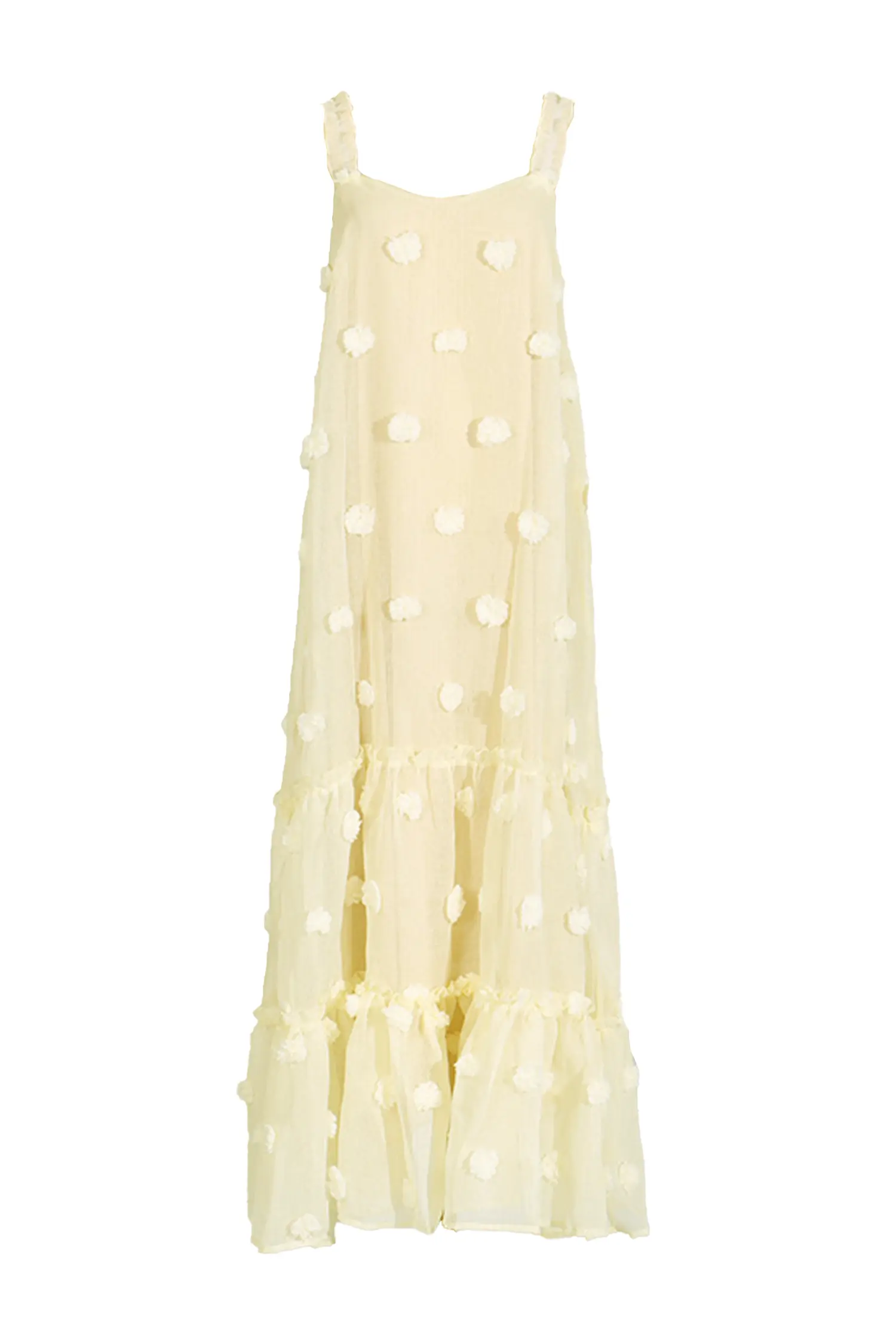 Eartha Apricot Flower Embellished Slip Dress-CATCHALL