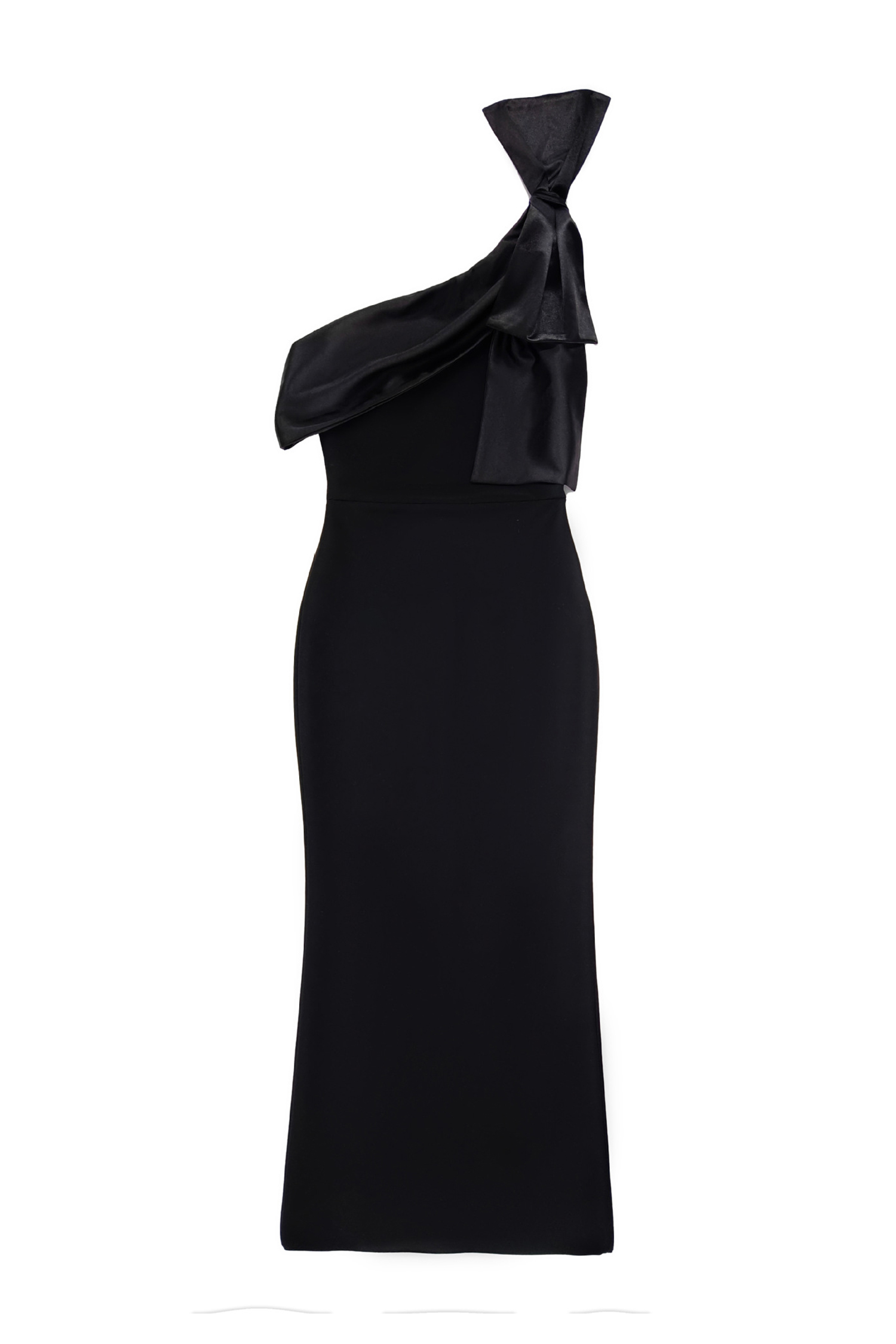 Twain Black Bandage One Shoulder Dress