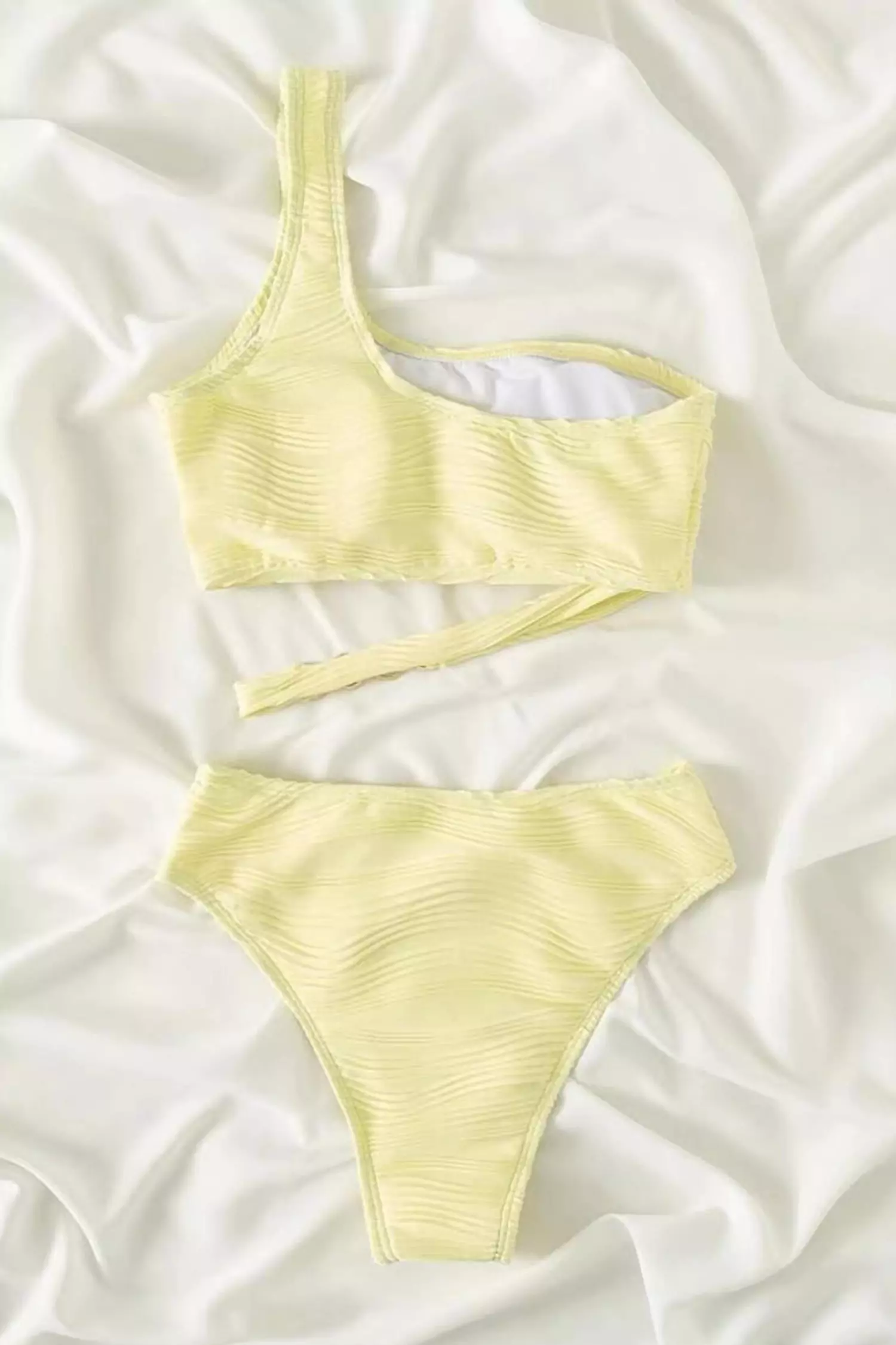 Dianna Yellow One Shoulder Bikini-CATCHALL
