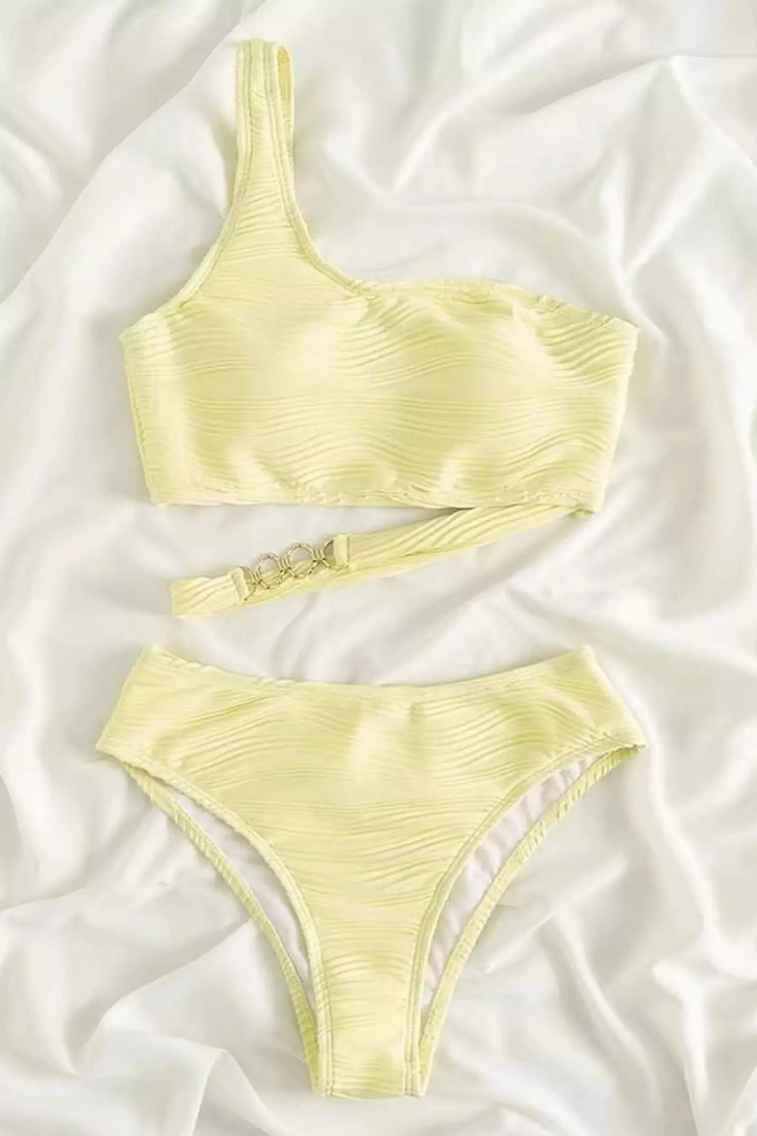 Dianna Yellow One Shoulder Bikini-CATCHALL
