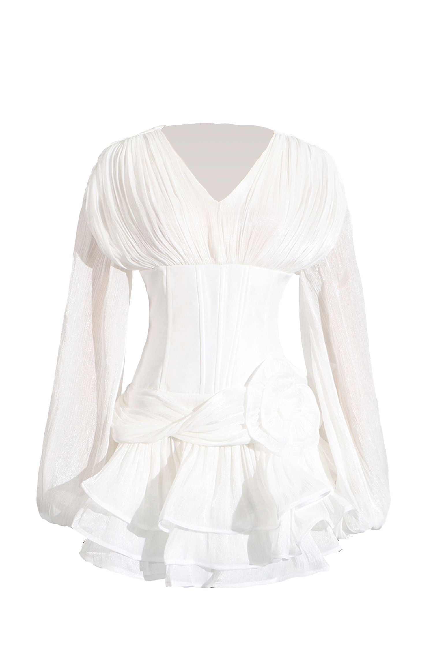 Dickens White Corset Mini Dress