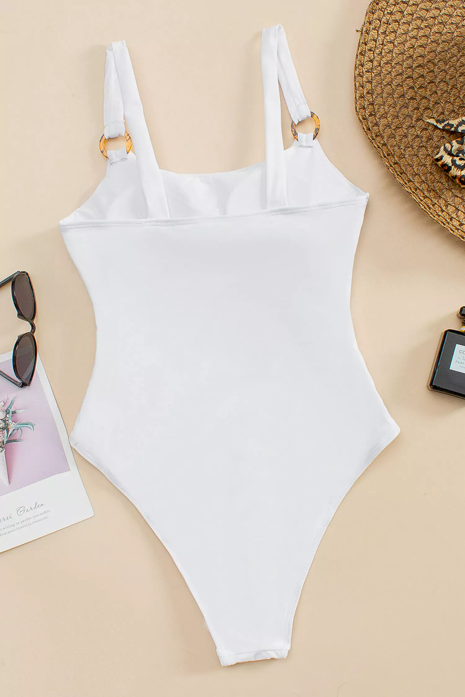 Nayla White Cut Out One Piece Swimwear-CATCHALL