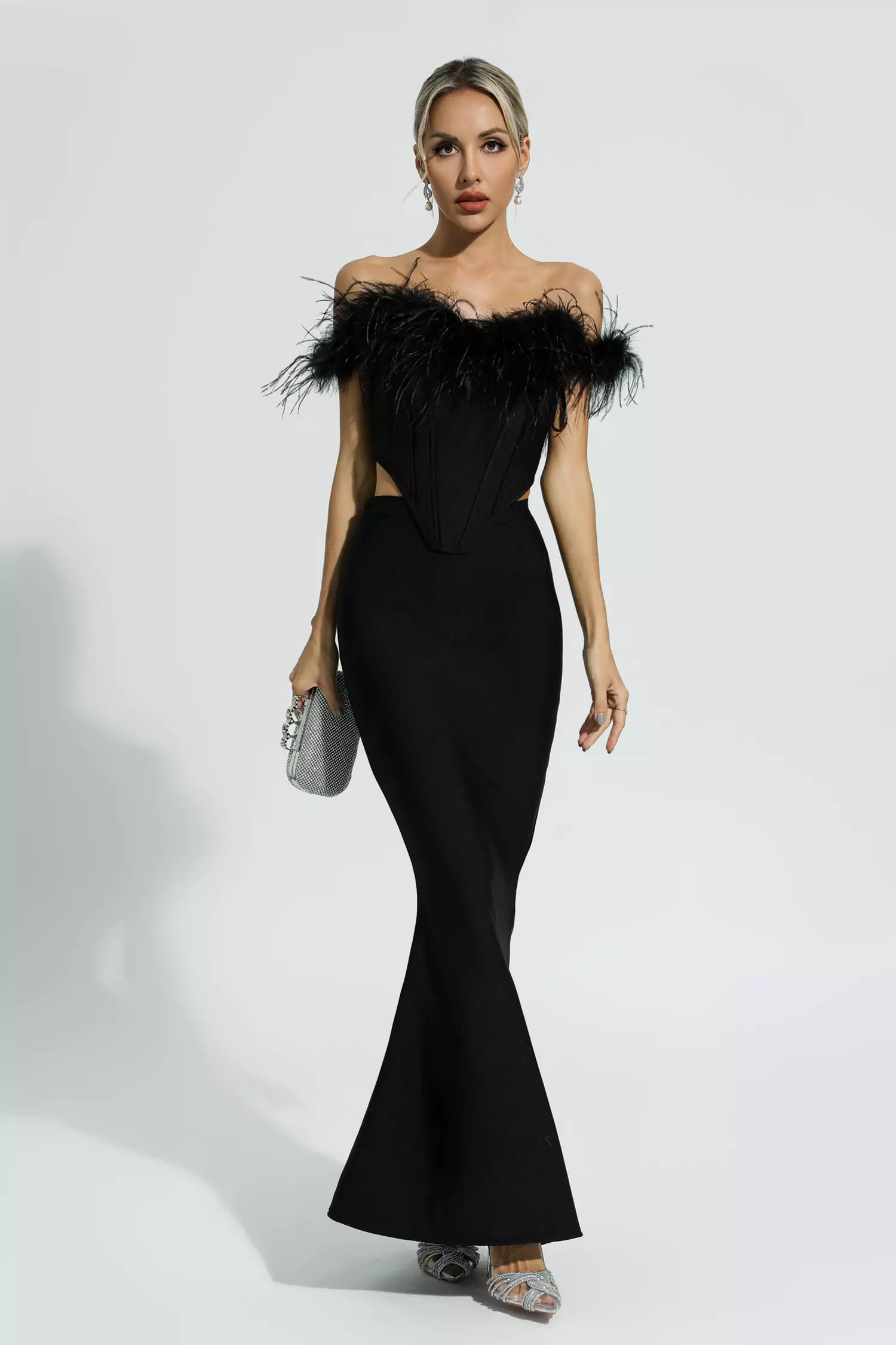 Ellianna Black Feather Bandage Set-CATCHALL