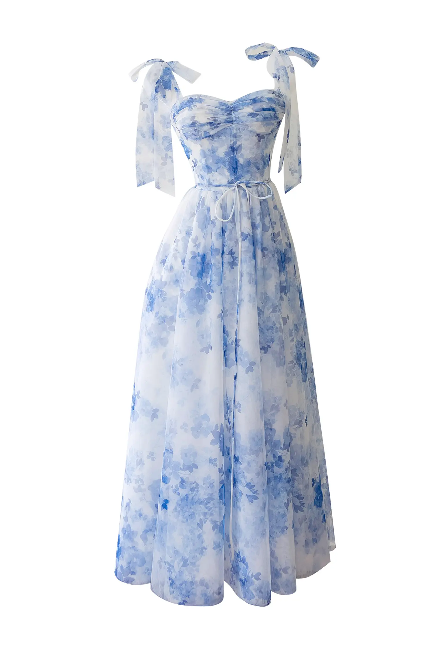 Lancelot Blue Flower Pinted Slip Dress-CATCHALL