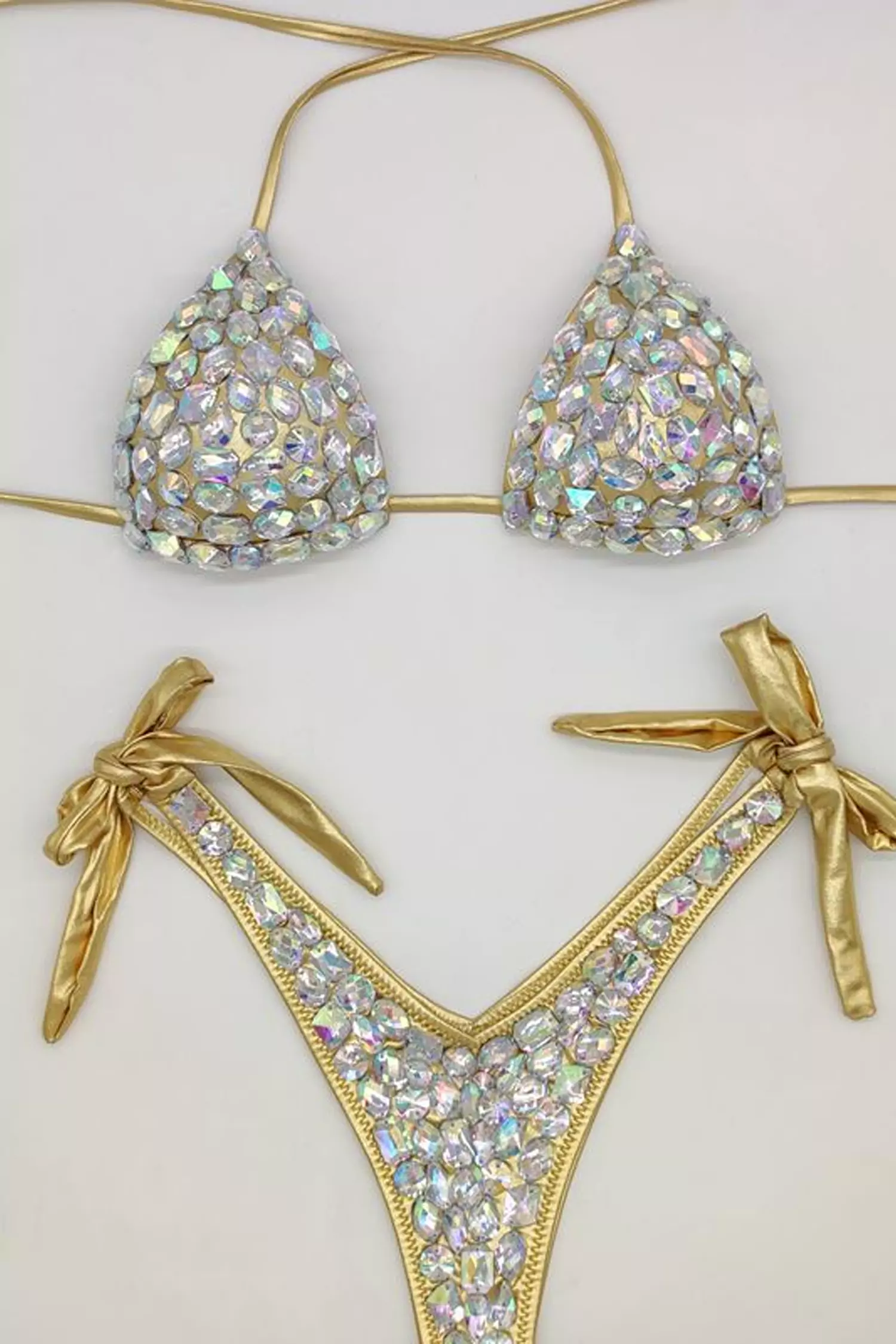Kari Gold Diamond Halter Bikini-CATCHALL