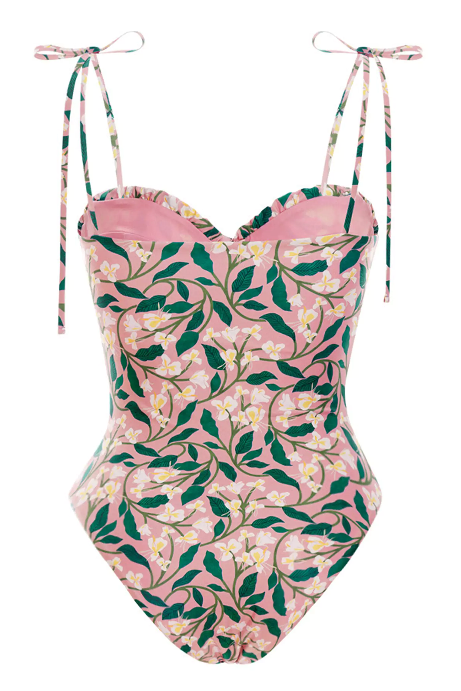 Volen Pink Flower Printed Swimwear-CATCHALL
