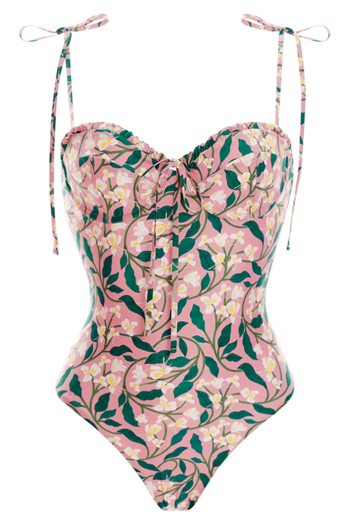 Volen Pink Flower Printed Swimwear-CATCHALL