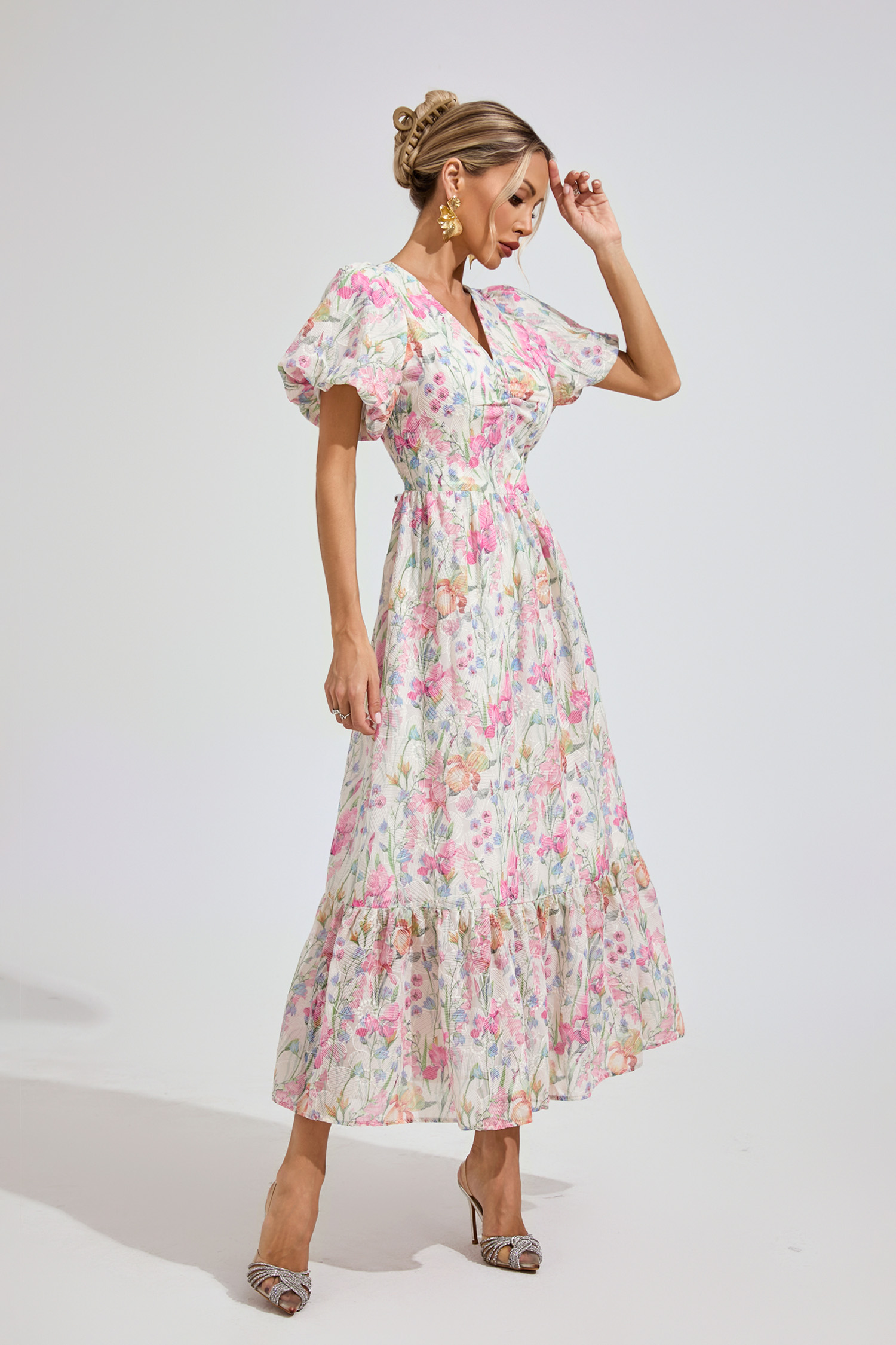 Baxter Floral Print Midi Dress
