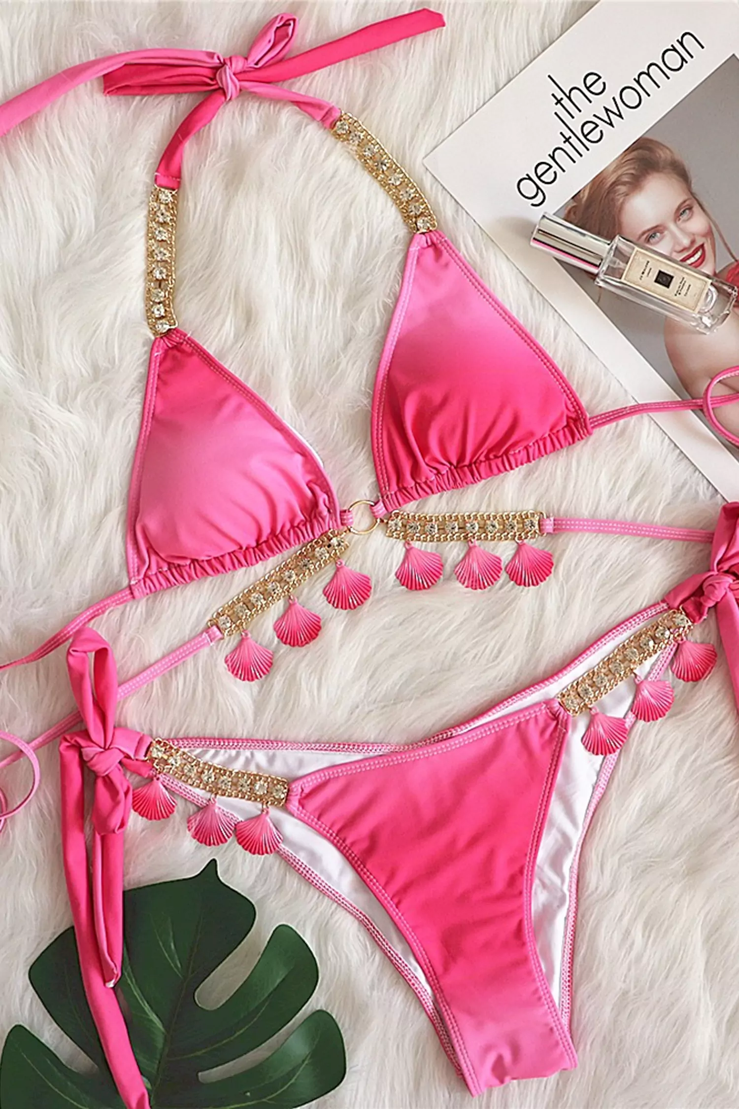 Avery Gradient Pink Shell Bikini-CATCHALL