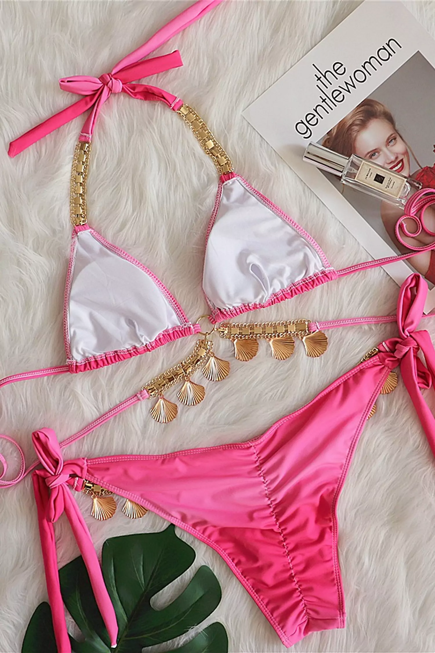 Avery Gradient Pink Shell Bikini-CATCHALL