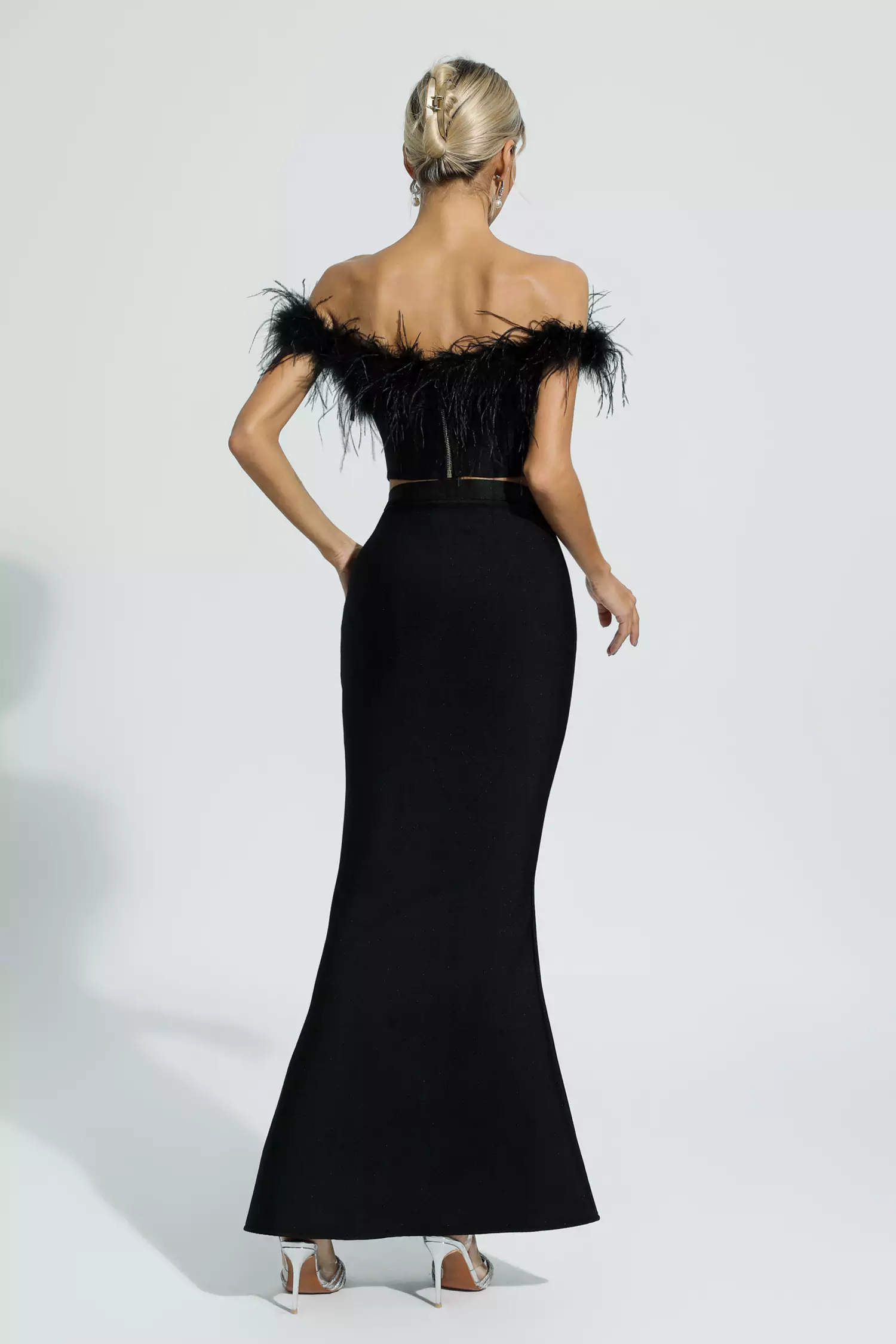 Ellianna Black Feather Bandage Set-CATCHALL