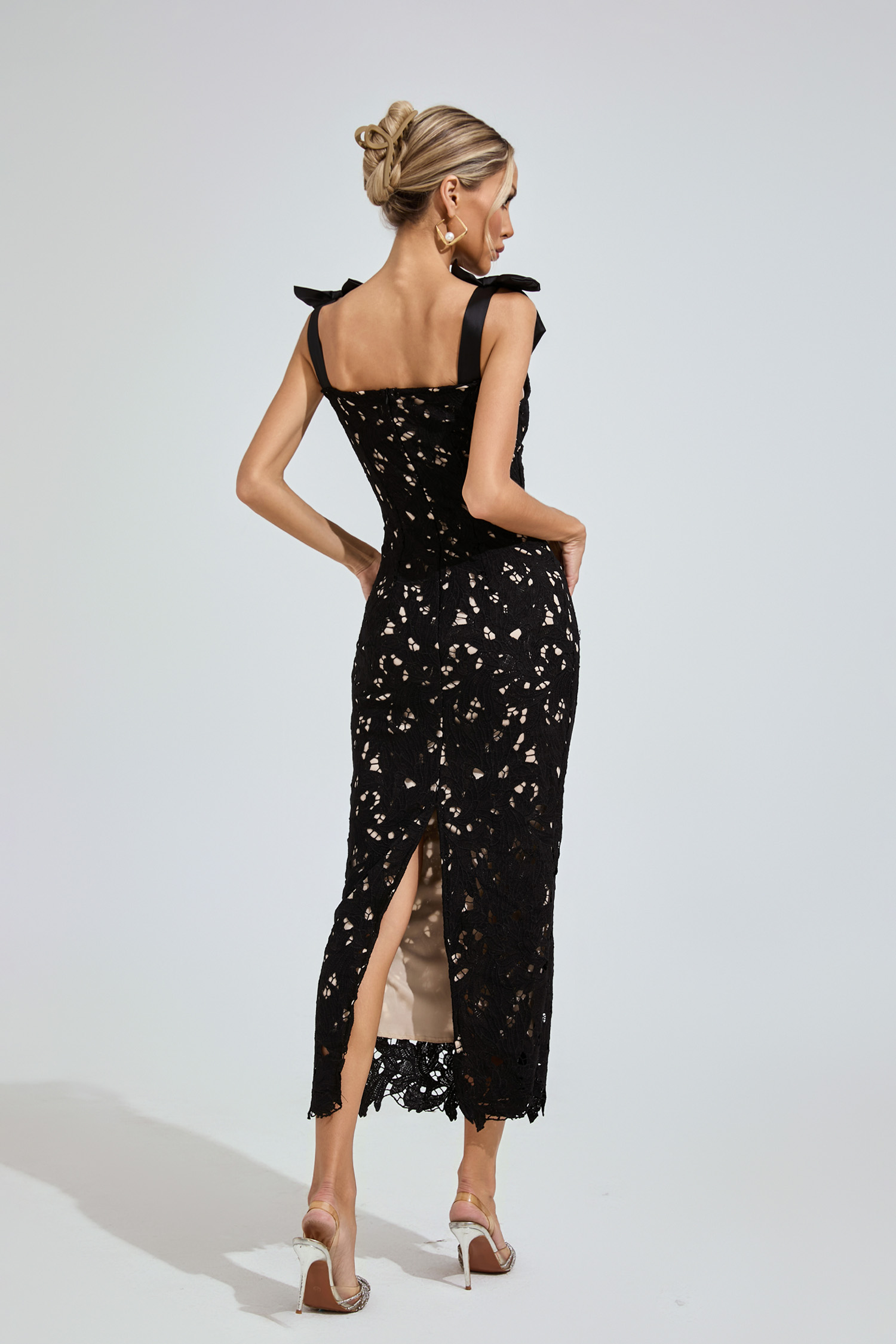 Irwin Ture Black Corset Maxi Dress