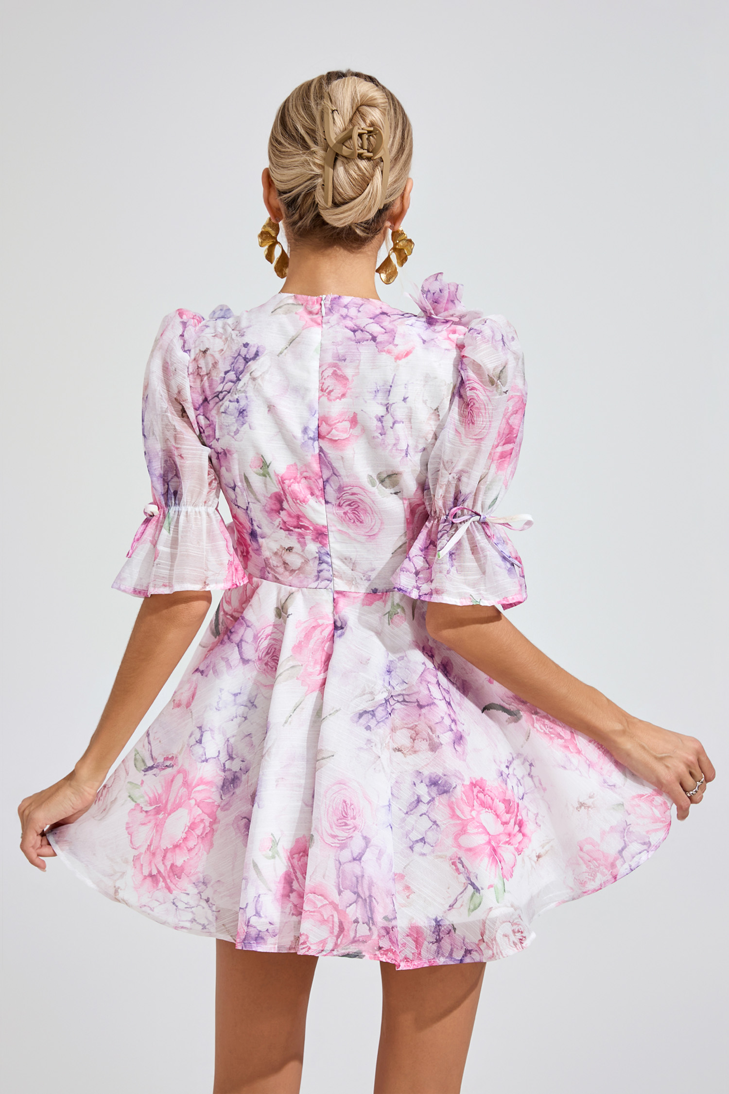 Lane Floral Corset Short Dress