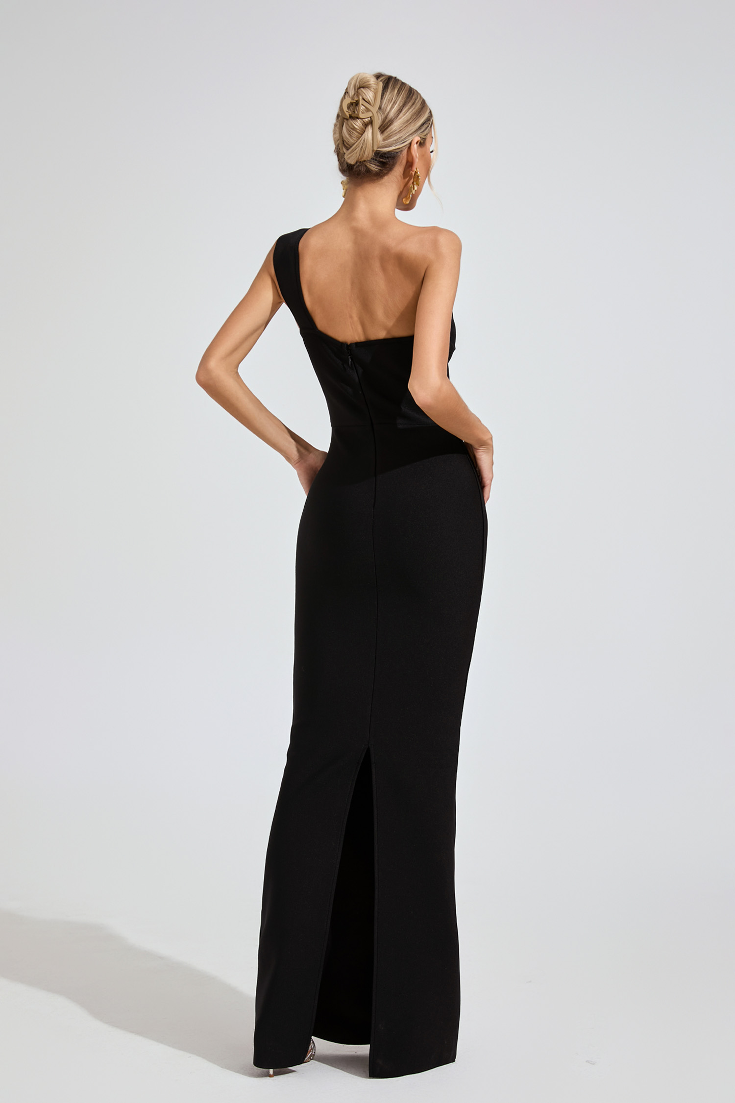Isobel Black Shoulder Bandage Dress