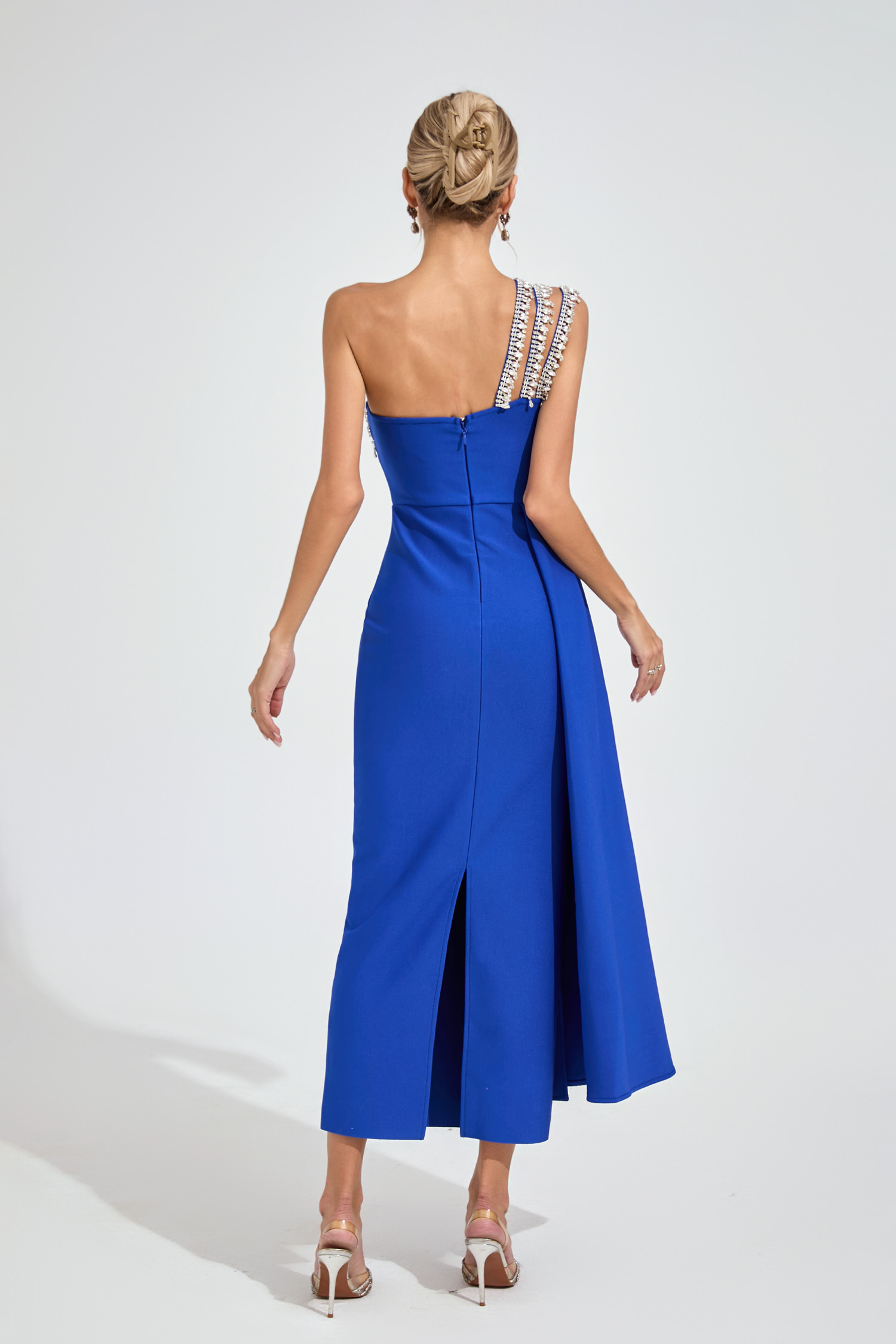 Flo Blue Strapless Diamond Dress