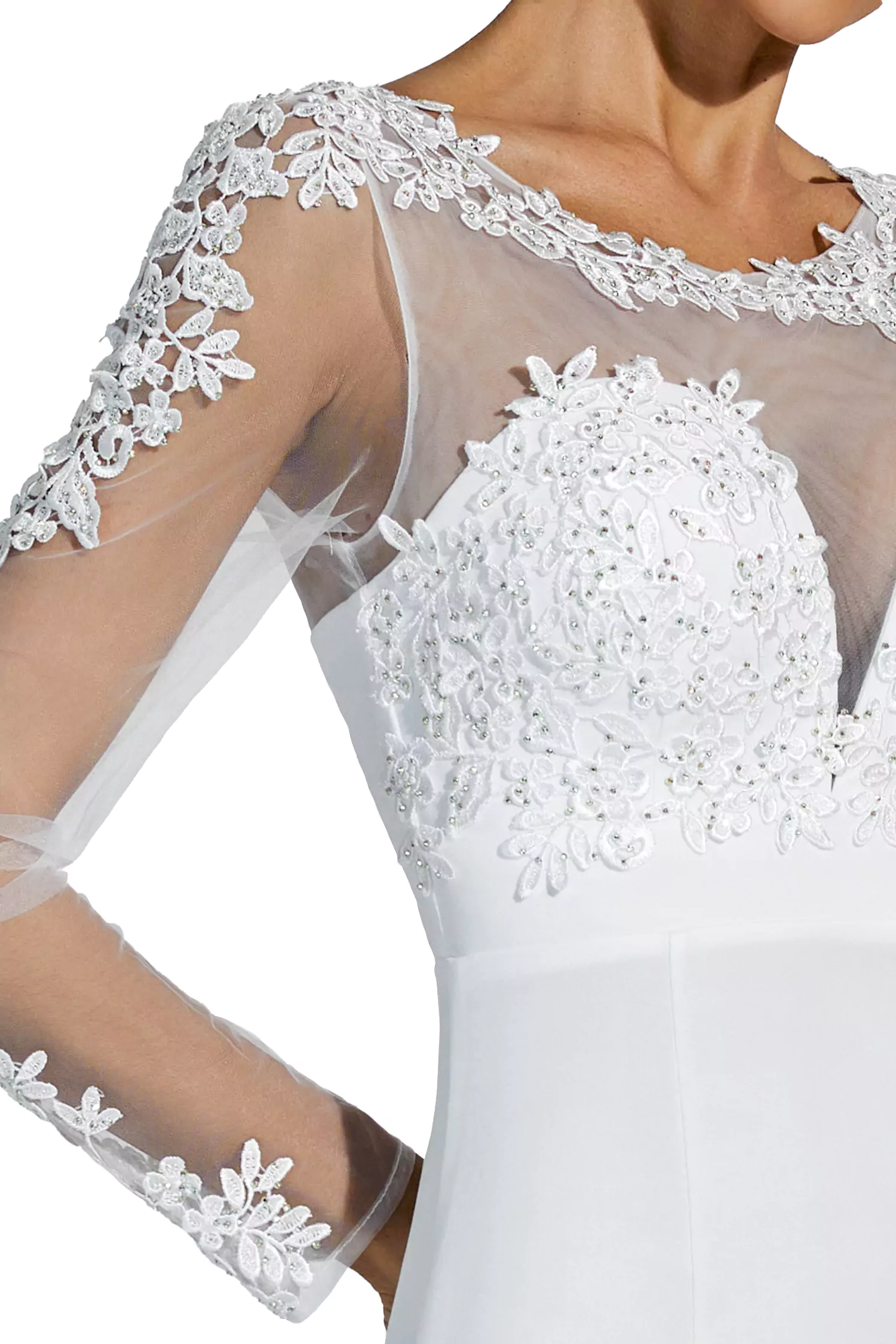 Madisyn White Lace Bodycon Maxi Dress-CATCHALL